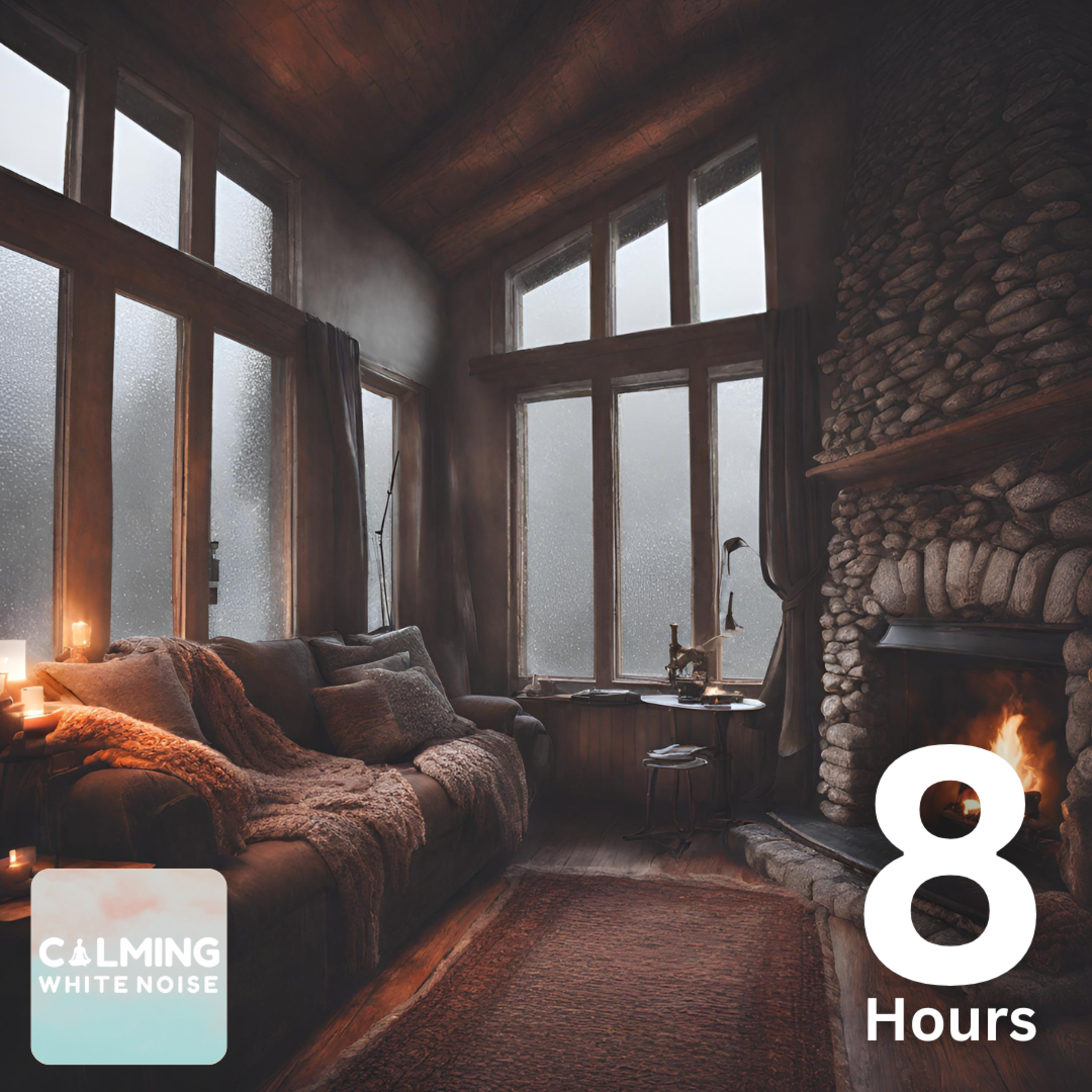 Cozy Rain & Crackling Fireplace Sounds (8 Hours) | Nature Sounds for Studying episode artwork