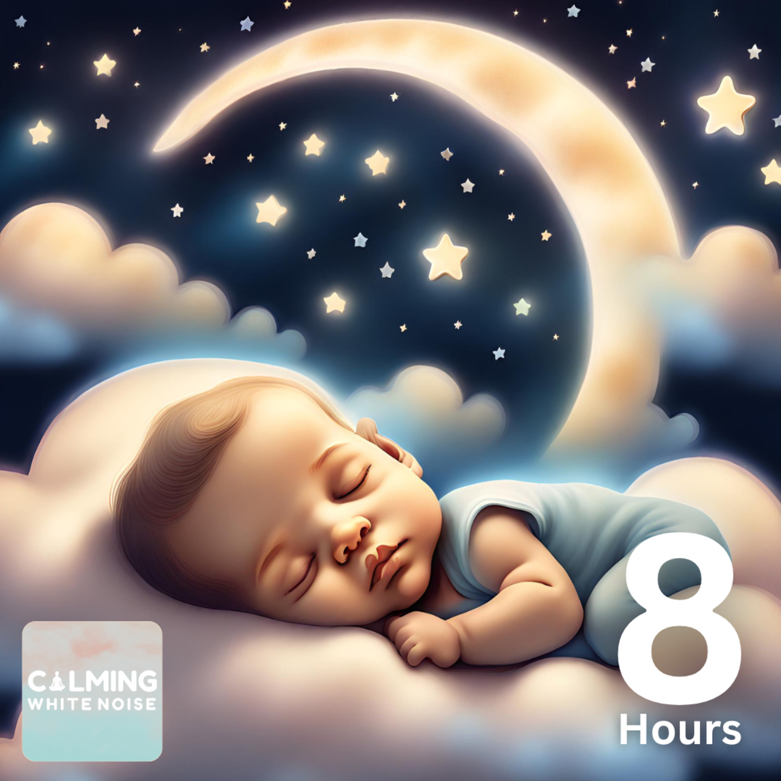 Soothing White Noise for Crying Newborn Baby (8 Hours) | Magic Sleep Sound for Restless Infants