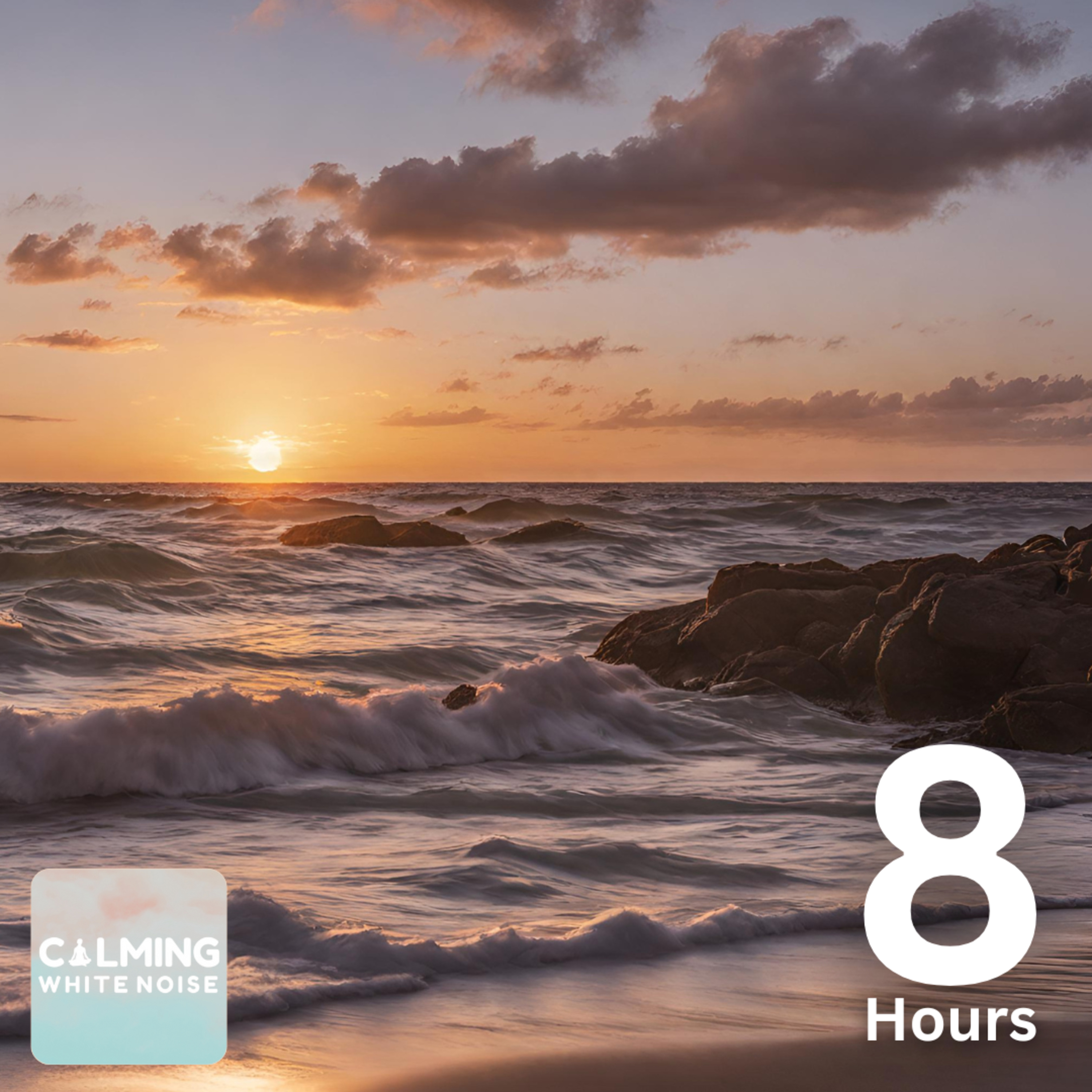 Gentle Ocean Waves at Sunset (8 Hours) | Relaxing Beach Sounds for Sleep and Stress Relief episode artwork