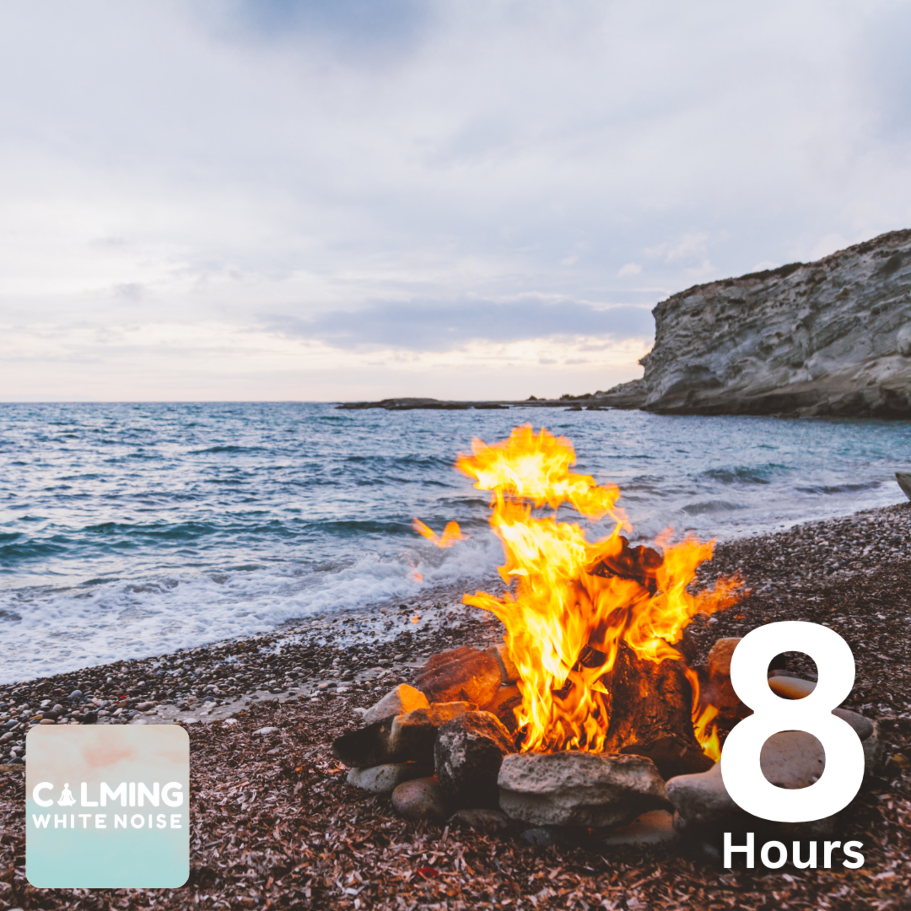 Beach Camping Ambience (8 Hours) | Relaxing Ocean Waves, Crackling Campfire & Soothing Crickets 🏖️🔥 episode artwork