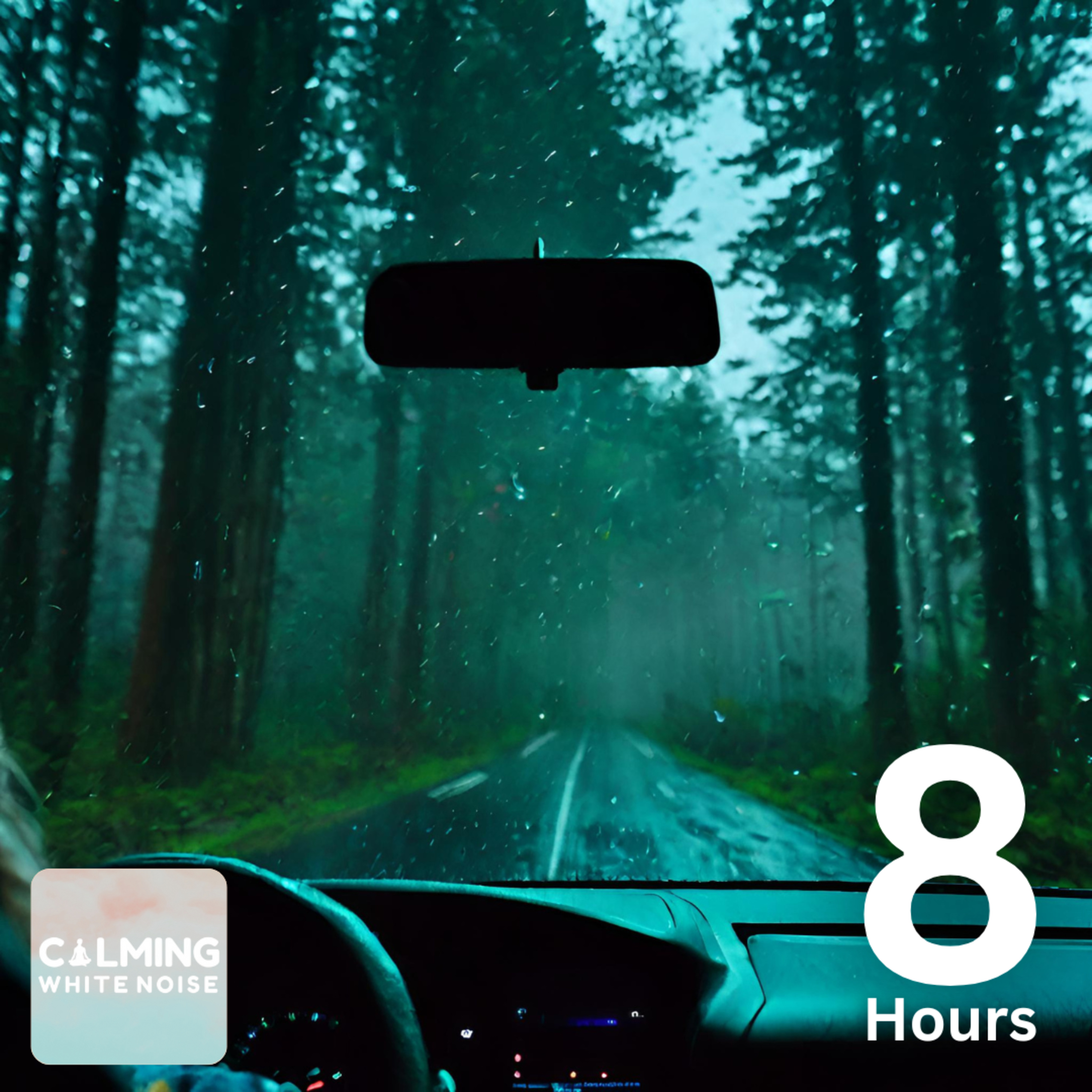 Calming Rainfall on a Car Ride Through the Night Forest (8 Hours) episode artwork