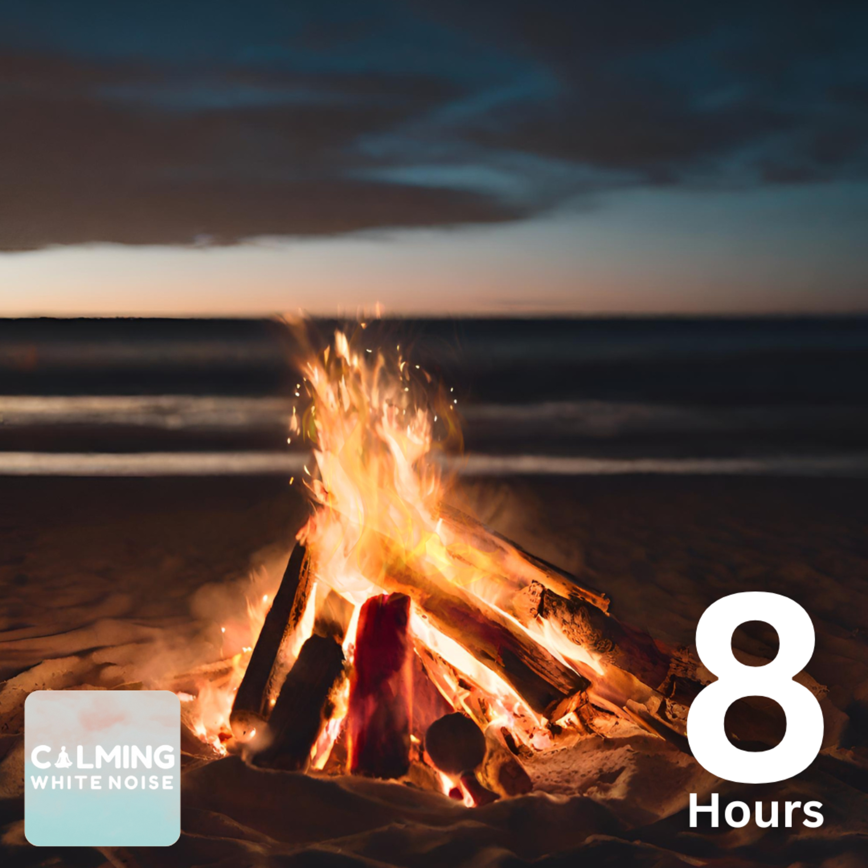 Relaxing Sounds of a Beach Bonfire (8 Hours) | Coastal Ambience for Peace and Tranquility episode artwork