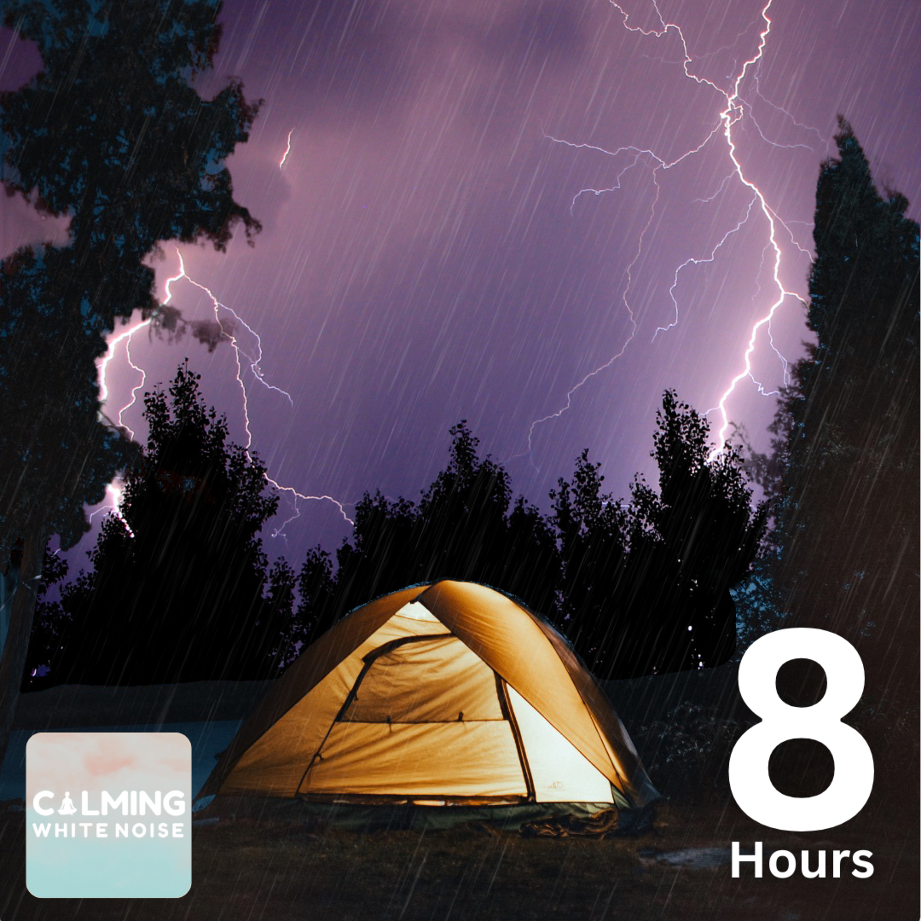 Thunder and Rain in a Tent (8 Hours) | Relaxing White Noise for Sleeping