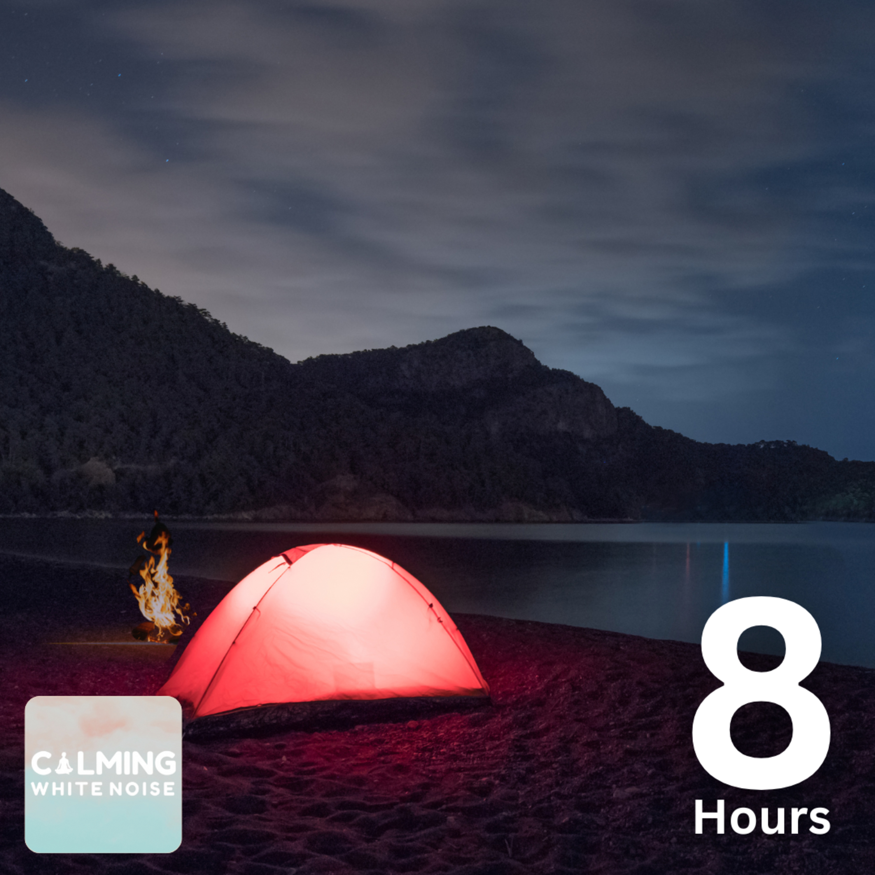 Beach Camping Sounds (8 Hours) | Relaxing Waves Crashing, Crackling Fire & Night Crickets episode artwork