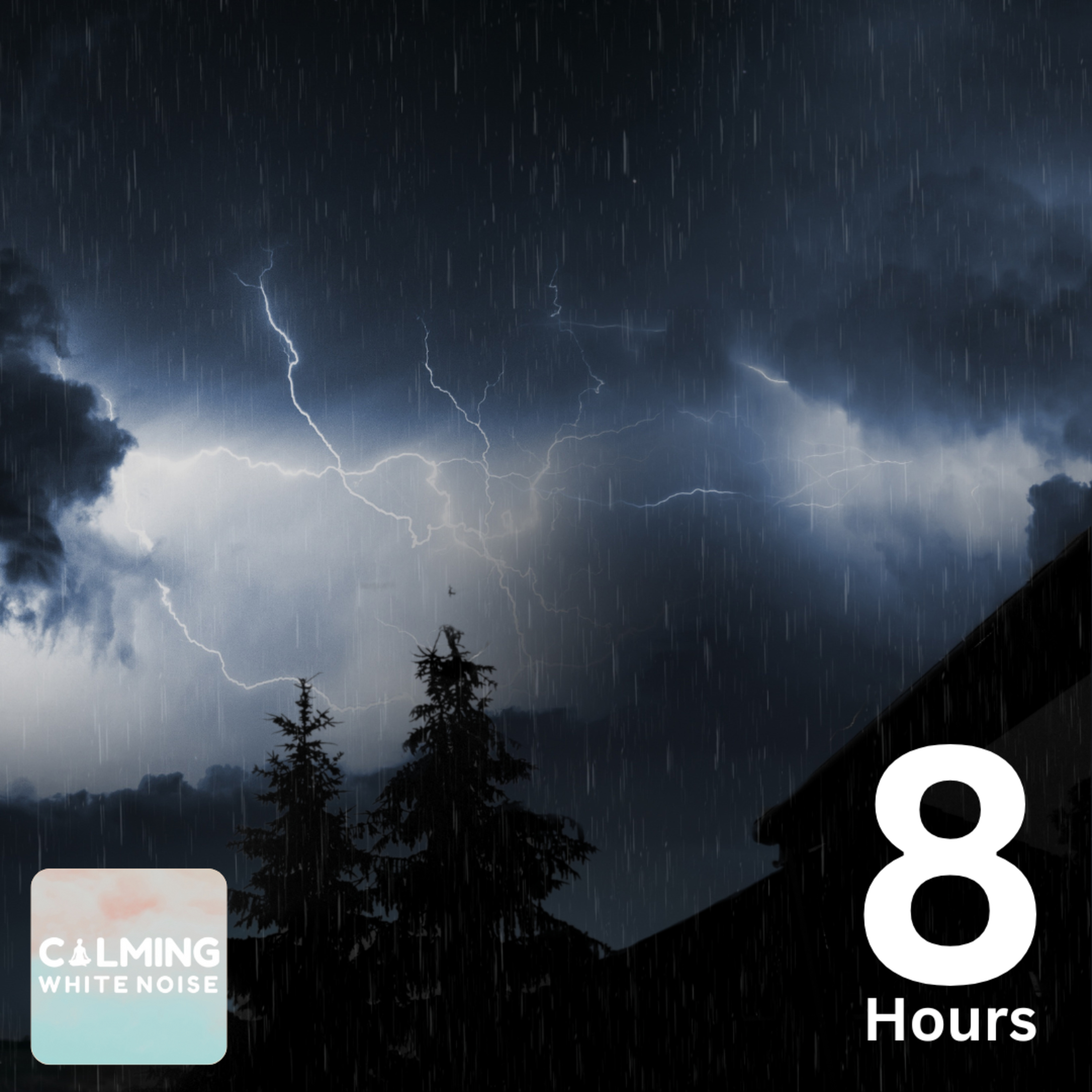 Relaxing Rain with Occasional Thunder (8 Hours) | White Noise for Sleeping episode artwork