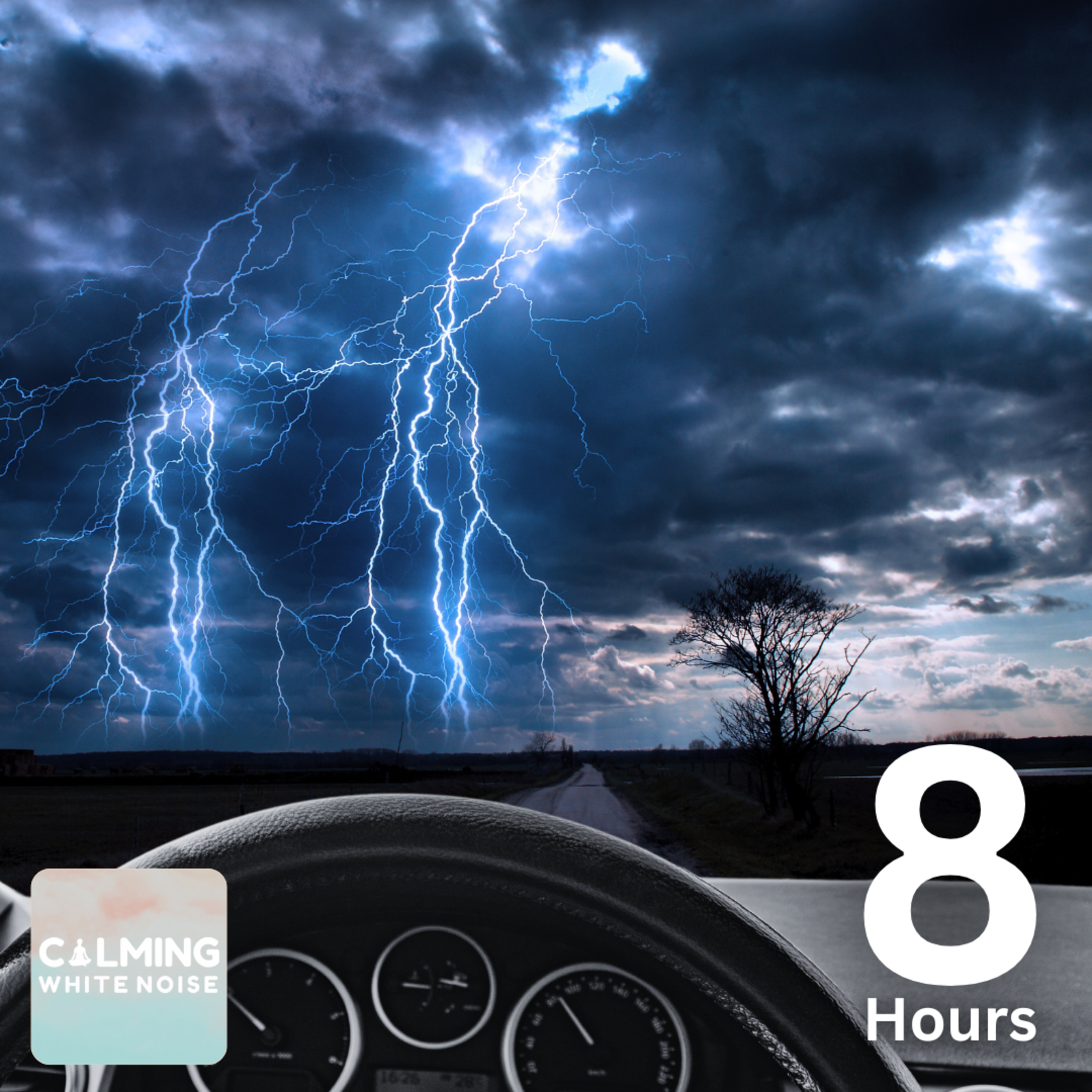 8 Hours of Relaxing Thunder and Rain Sounds in Car for Stress Relief and Better Sleep