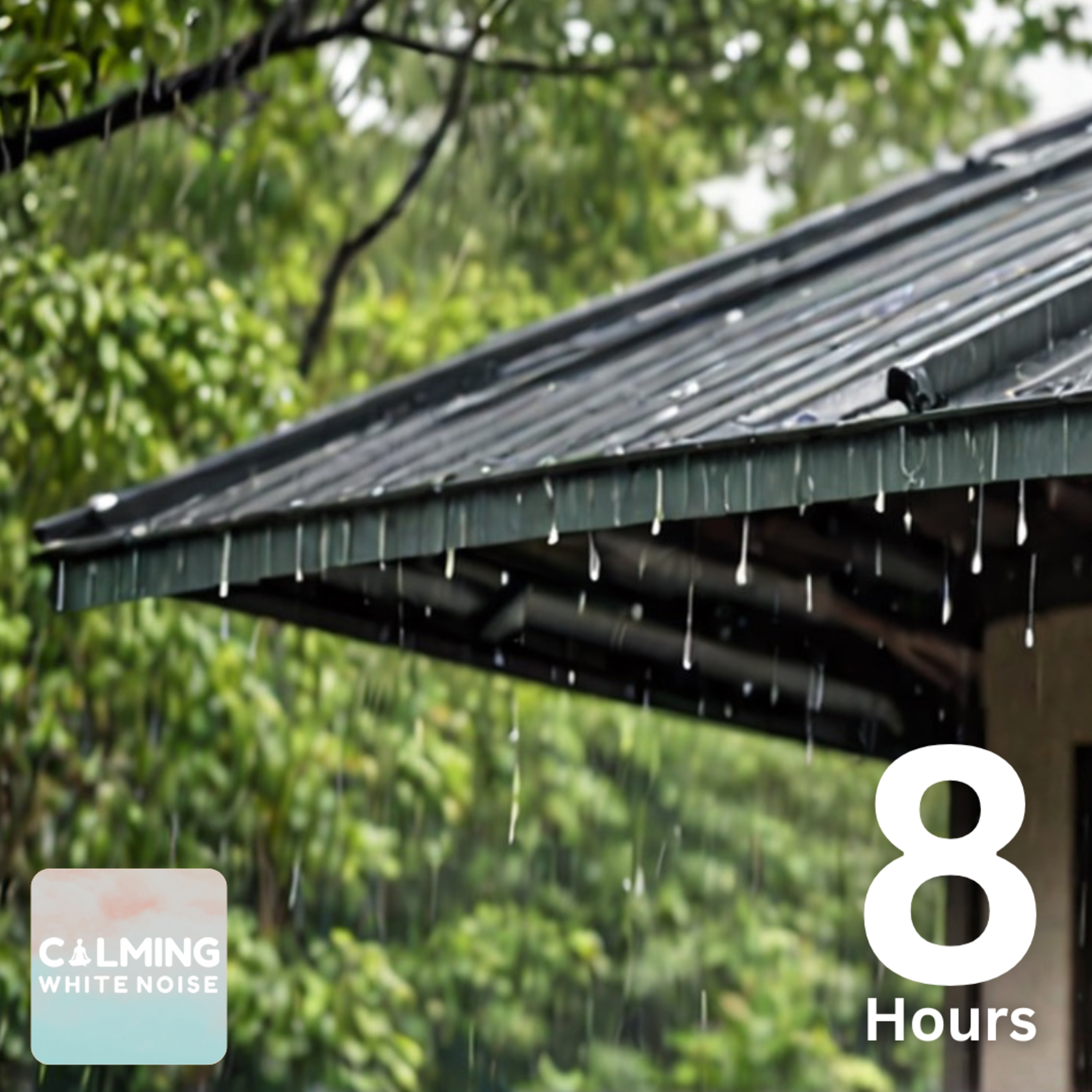 ☔️ Heavy Rain on Metal Roof for Immediate Sleep (8 Hours) | Gentle Rain for Sleeping episode artwork