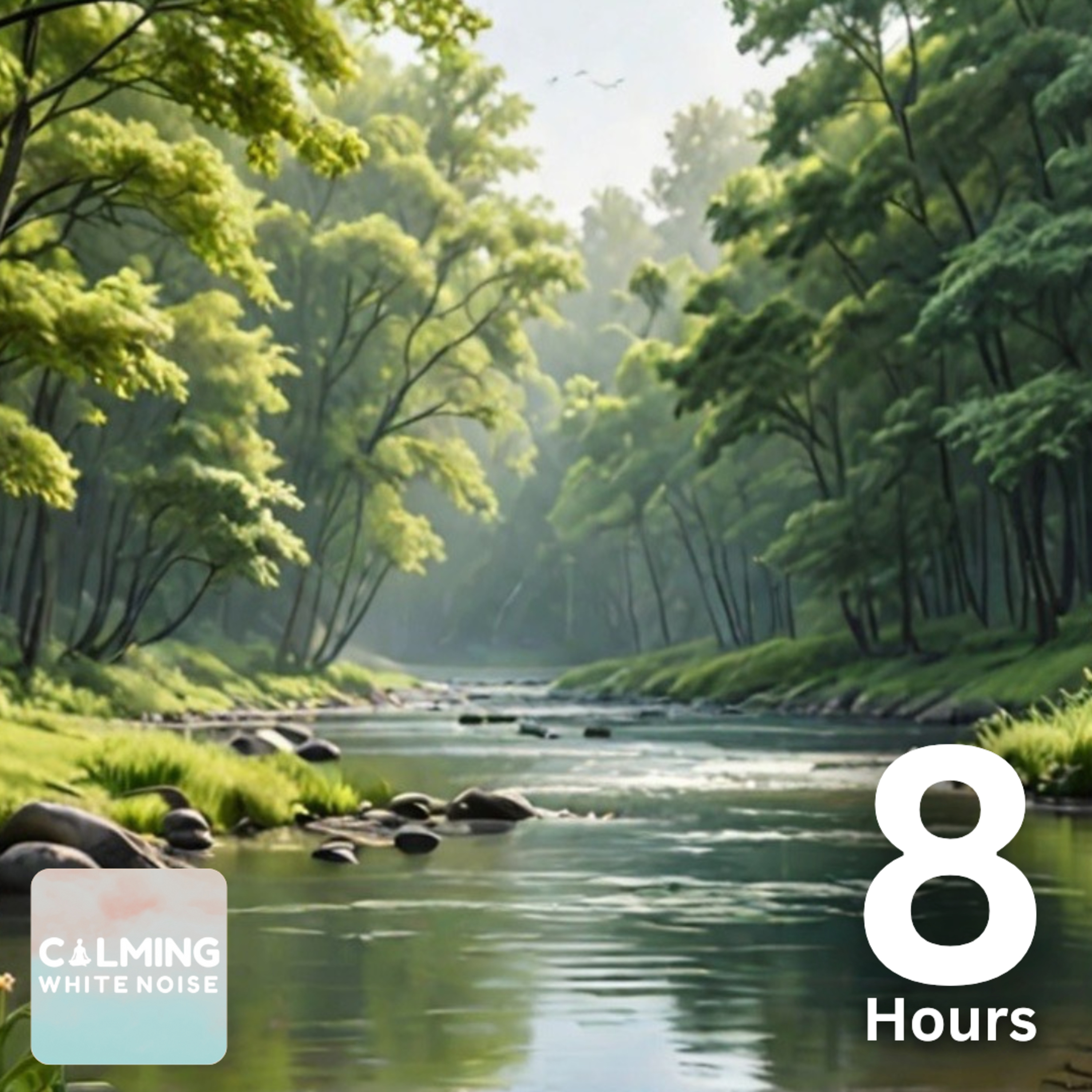 Relaxing Forest Sounds with River and Birds | 8 Hour Nature Ambience