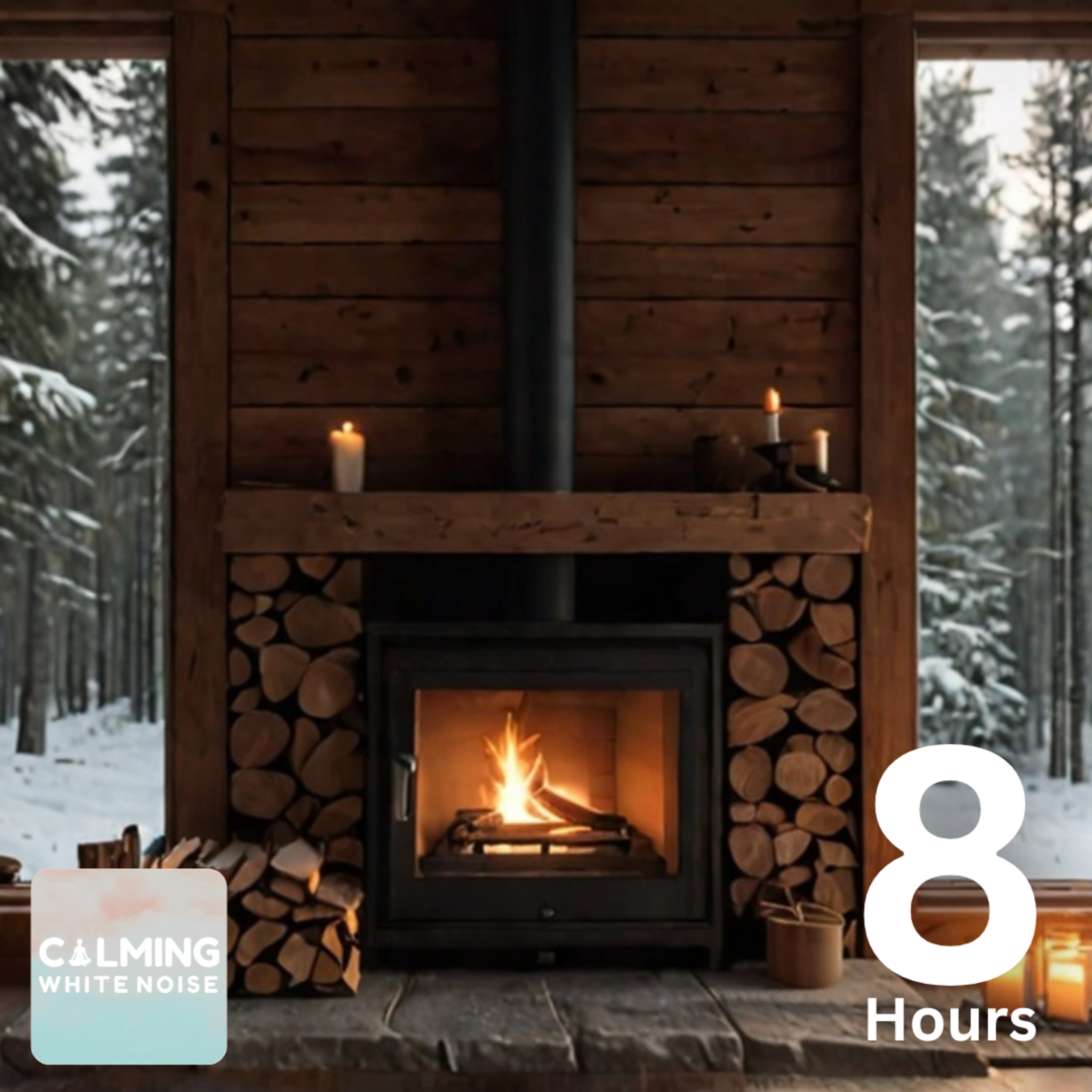 ☔️🔥 Cozy Cabin with Crackling Fireplace & Rain Sounds for Sleep & Relaxing (8 Hours) episode artwork