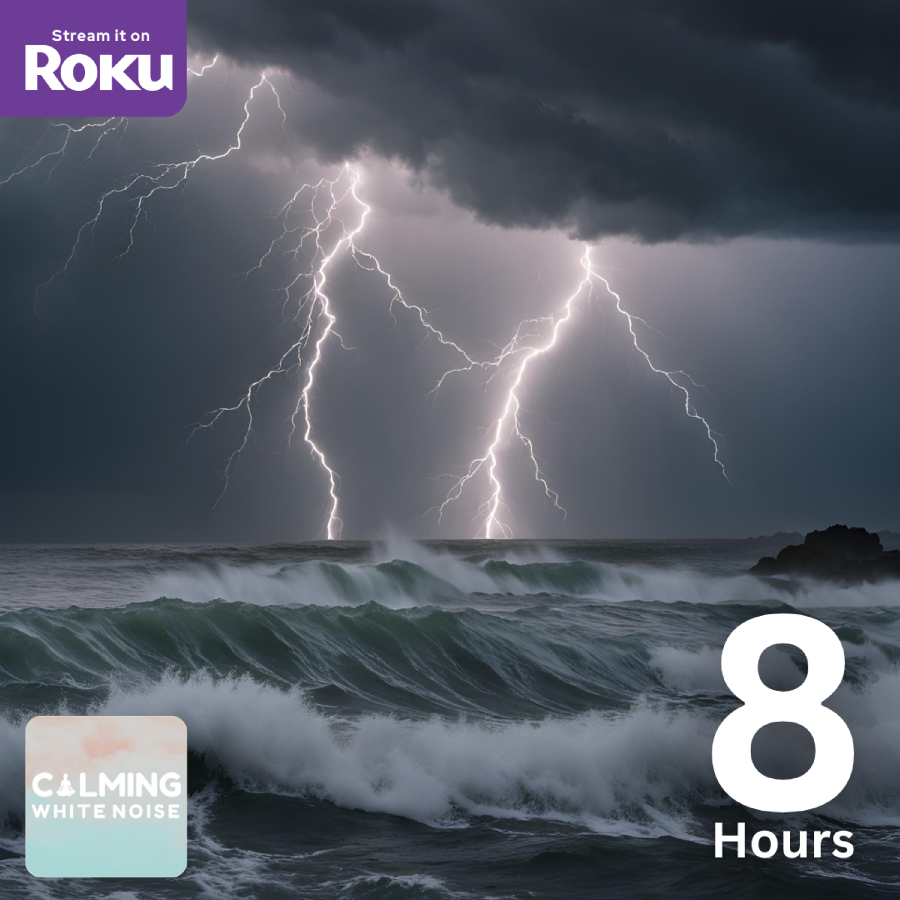 Calm Down with 8 Hours of POWERFUL Ocean Thunderstorm Sounds