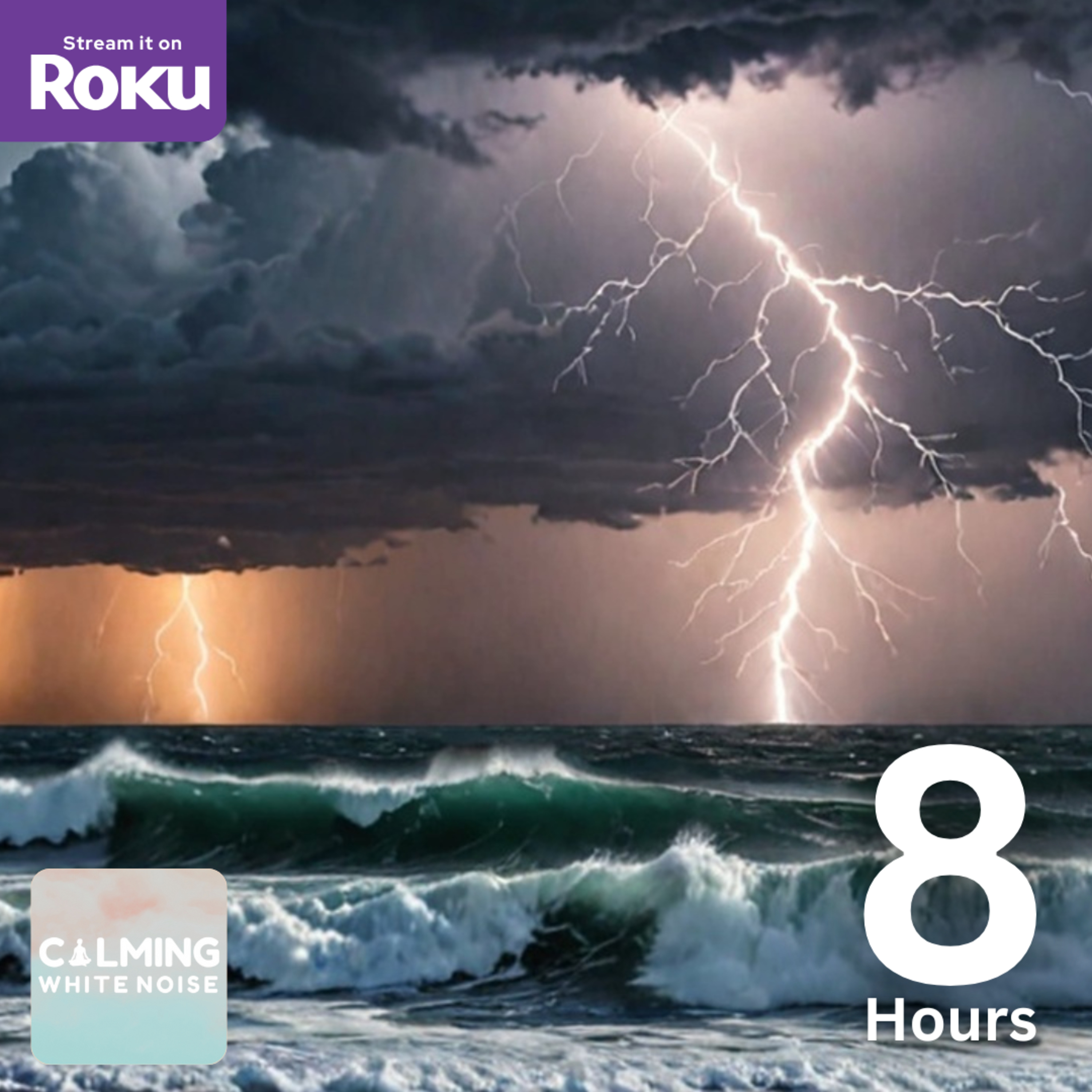 Thunderstorm Sounds & Ocean Waves | 8 Hour Sleep & Relaxation