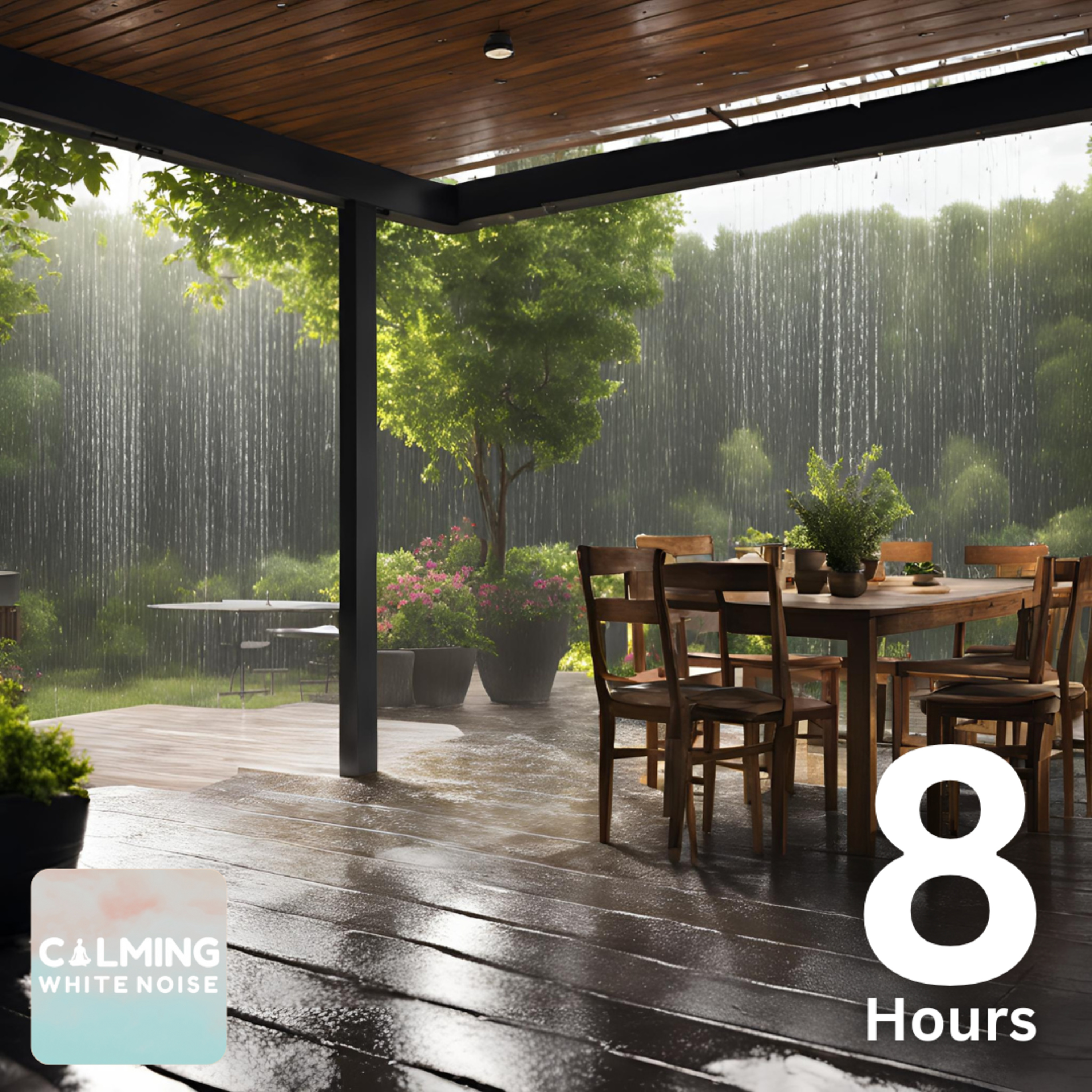 8 Hours of Relaxing Summer Rain Sounds on Porch | Sleep Aid episode artwork
