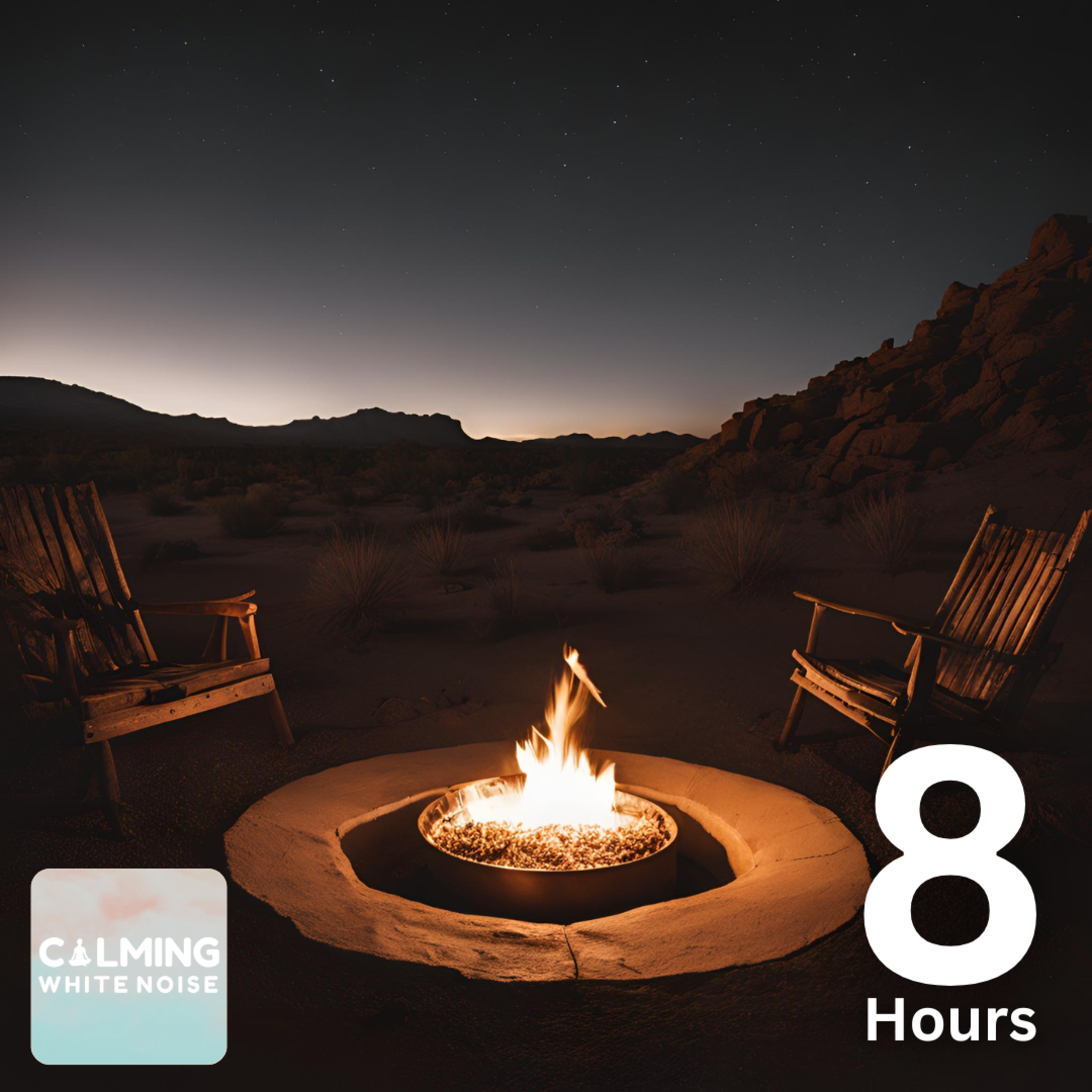 8 Hours of Desert Campfire Ambience | Crackling Firewood Sounds for Sleep episode artwork