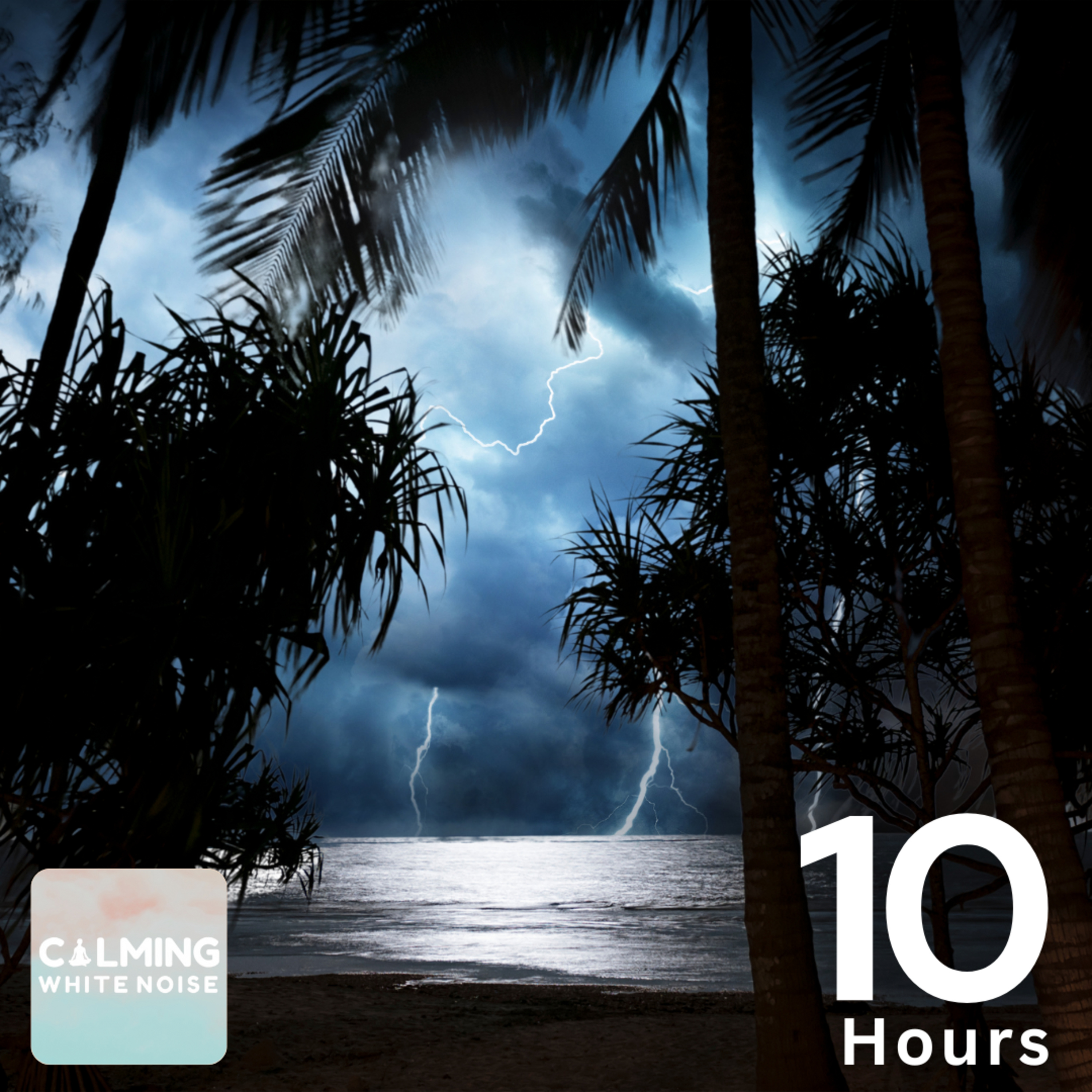 Tropical Thunderstorm (10 Hours) | Ocean Waves, Rain, and Thunder for Sleep and Relaxation