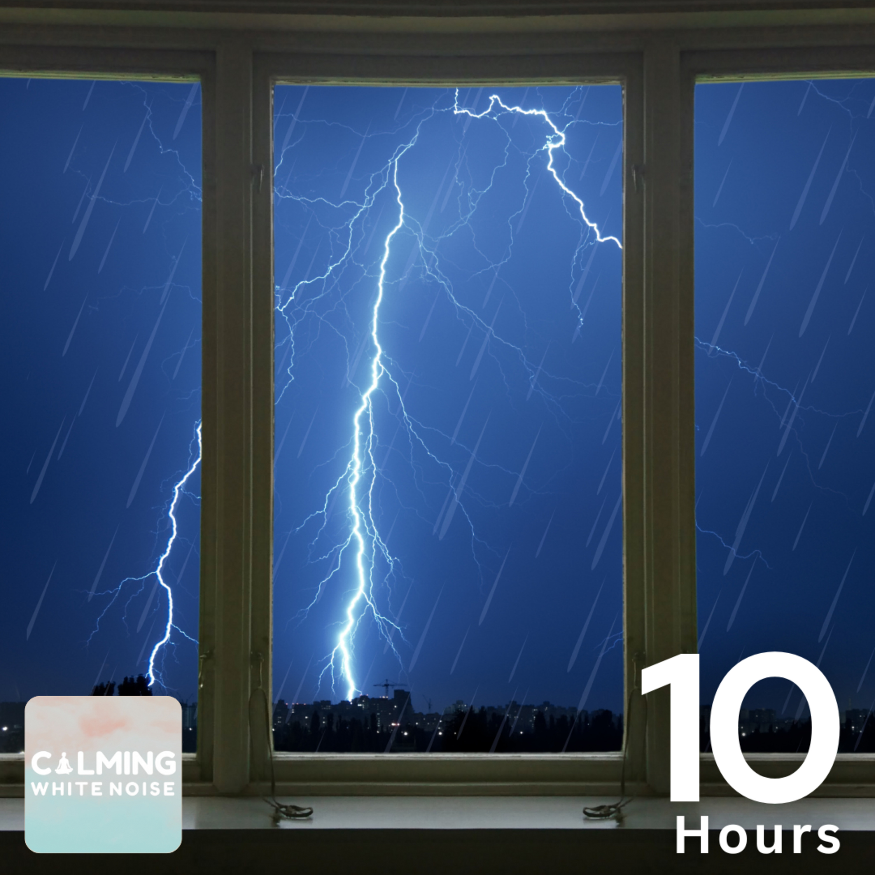 Rain and Thunderstorm Sounds Indoors (10 Hours) | Cozy Rain for Sleeping and Relaxation