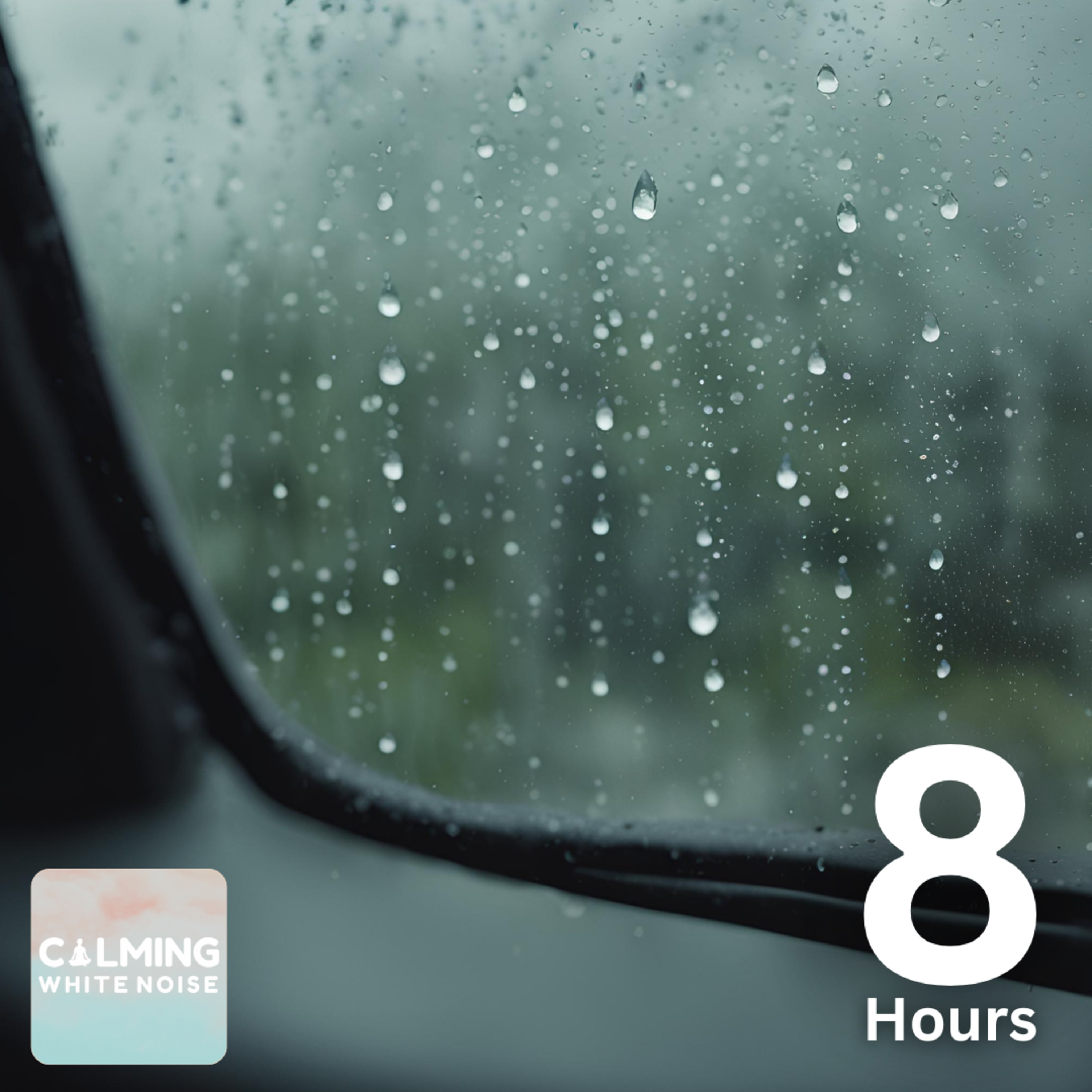 8 Hour Gentle Rain Inside Car | Relaxing Car Roof Rain Sounds