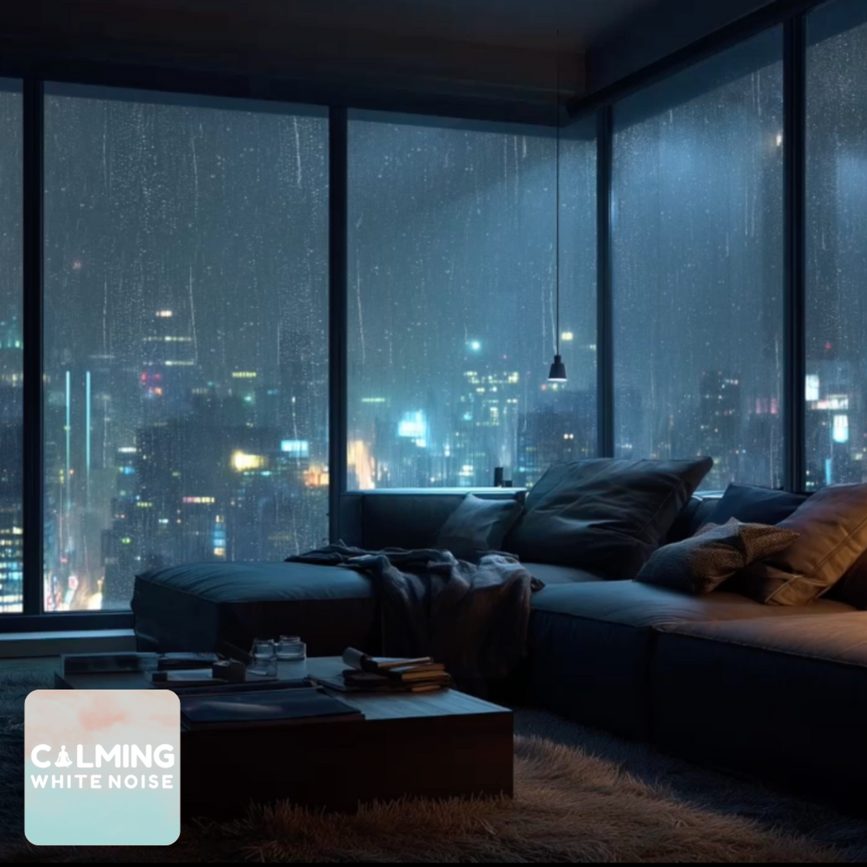 City Apartment Rain White Noise | Rainfall on Window for Sleep, Focus, & Relaxation