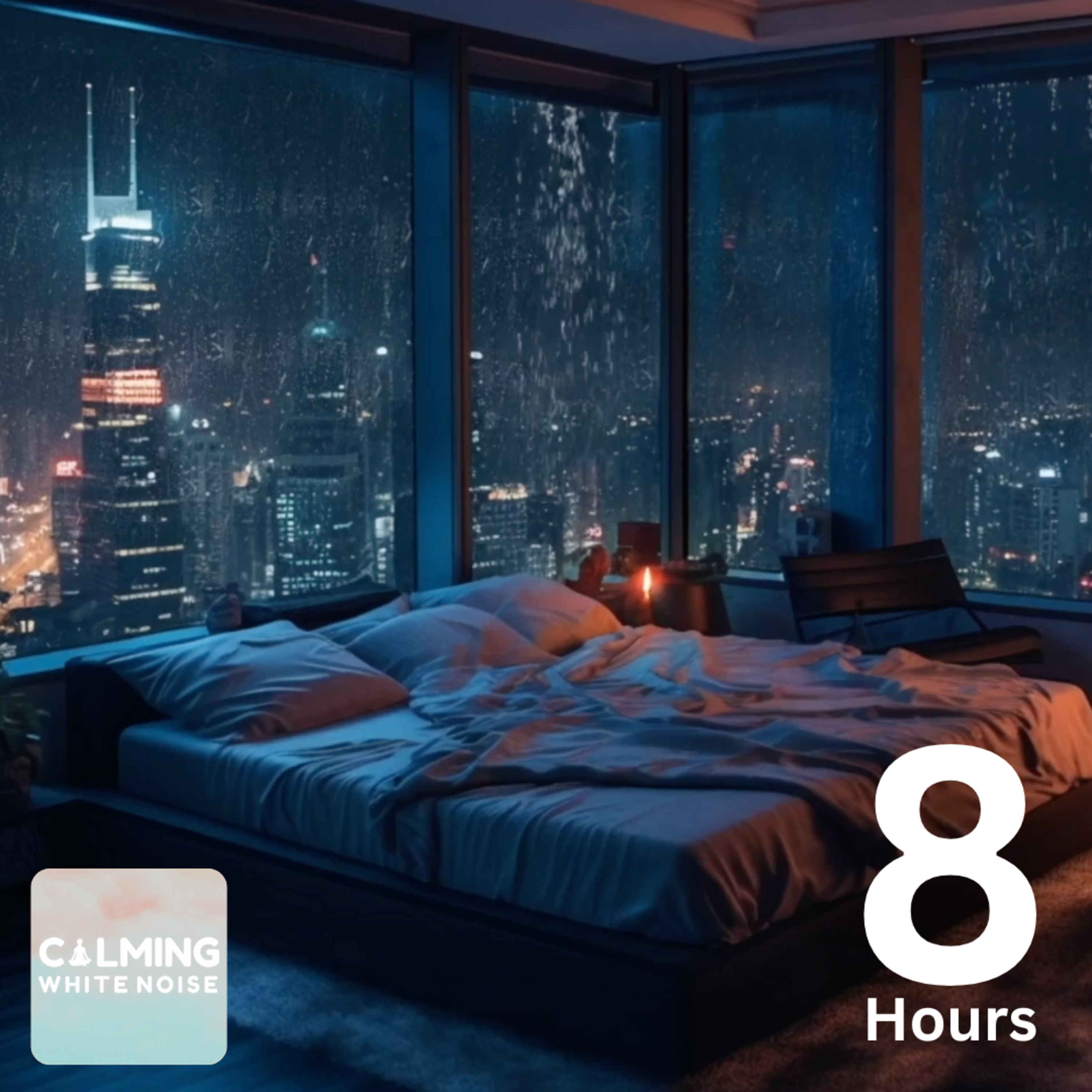Cozy City Rain Sounds from a Bedroom Window | White Noise for Insomnia Relief