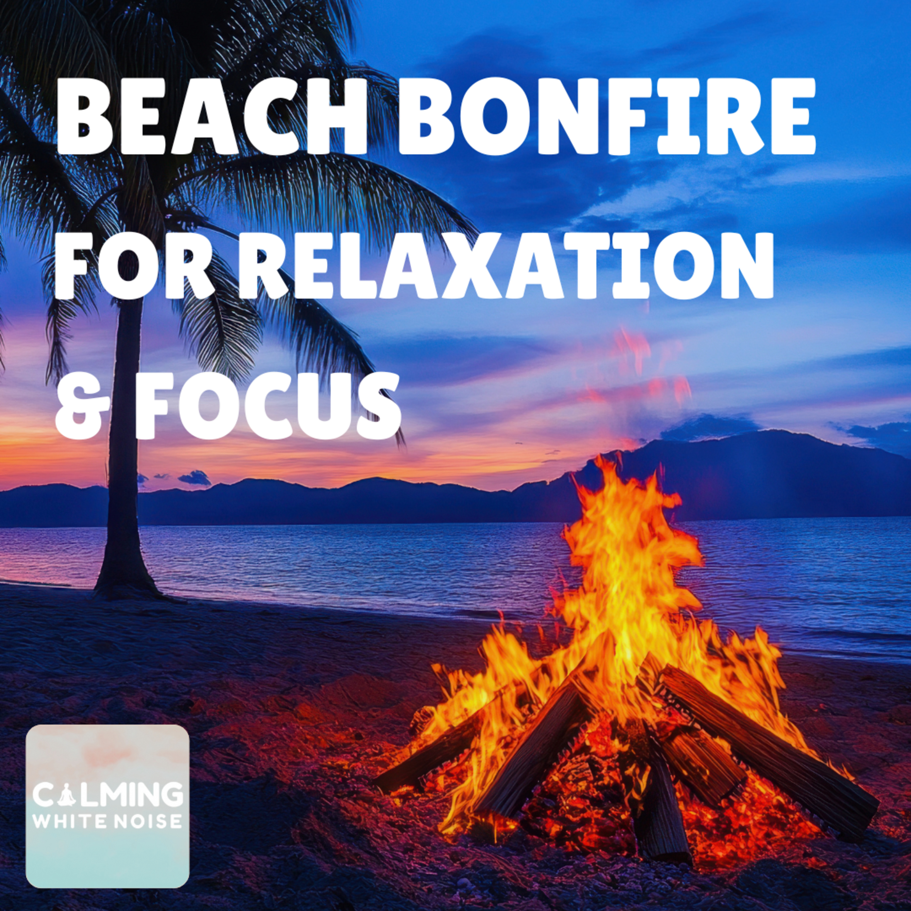 Ocean Waves & Crackling Fire (3 Hours) | White Noise for Focus, Study & Relaxation