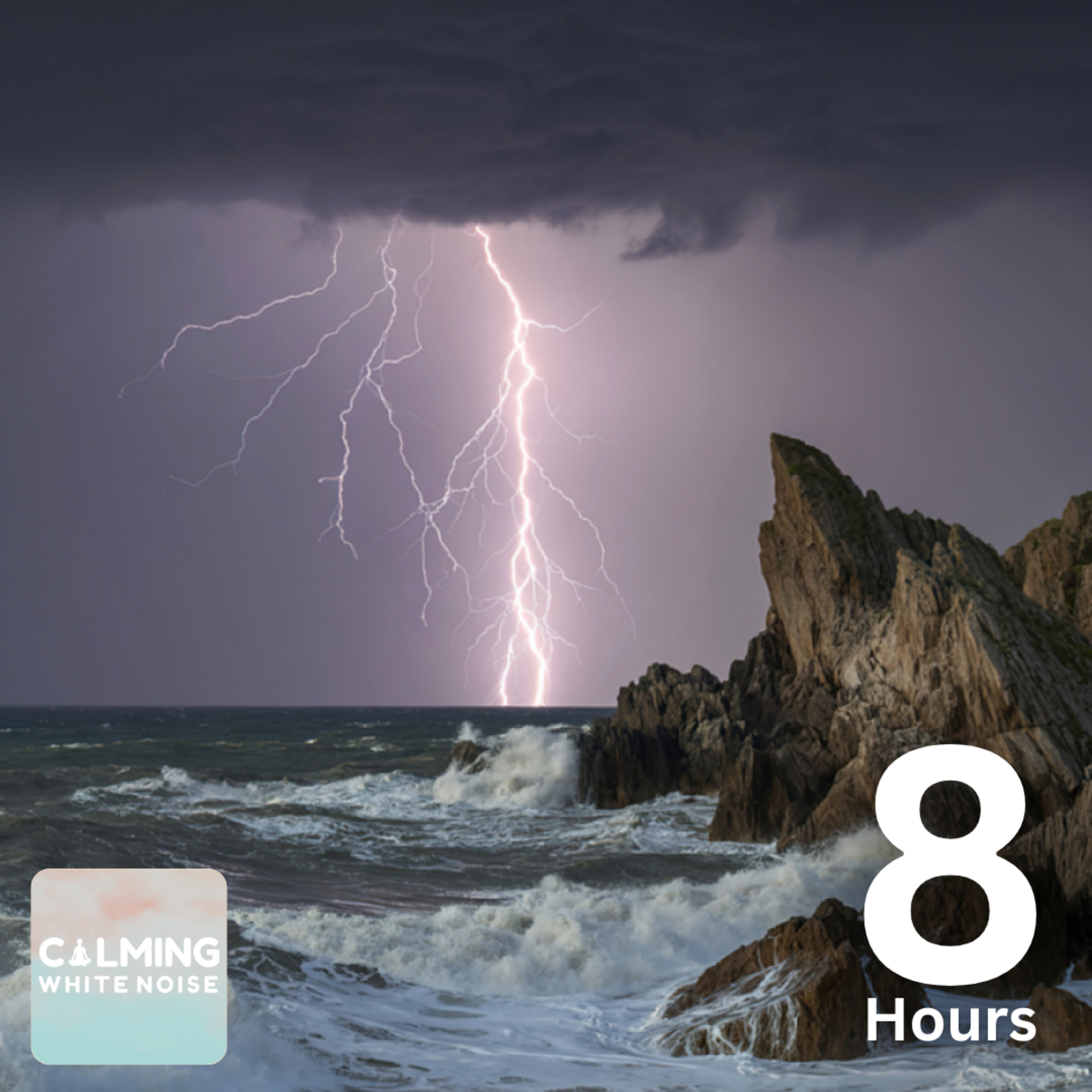 Ocean Waves & Rolling Thunder for Sleep 🌊🌩️ | Relaxing Storm Sounds