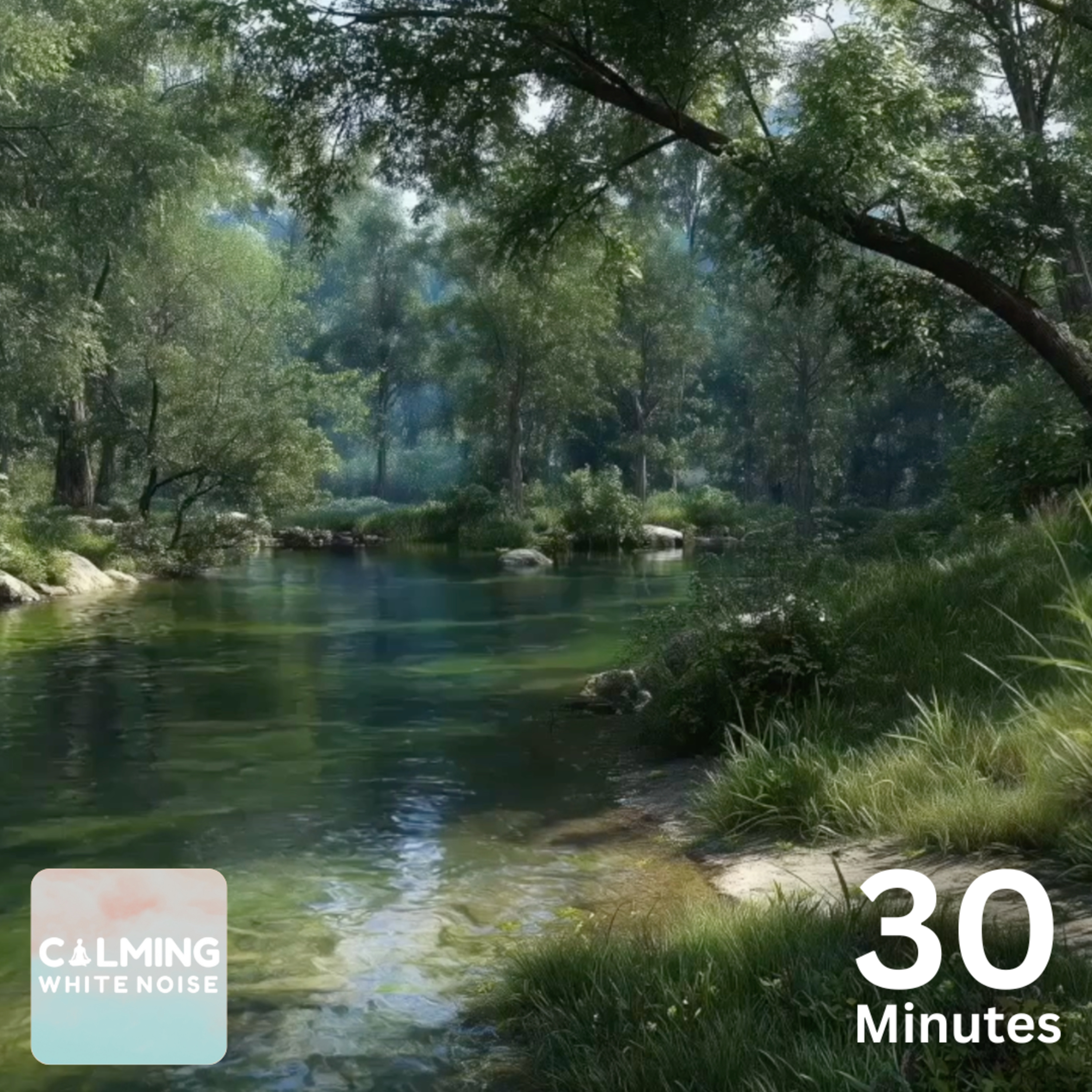 Calm Riverbank Sounds 🌾 | Soft Flowing Water for Sleep & Relaxation