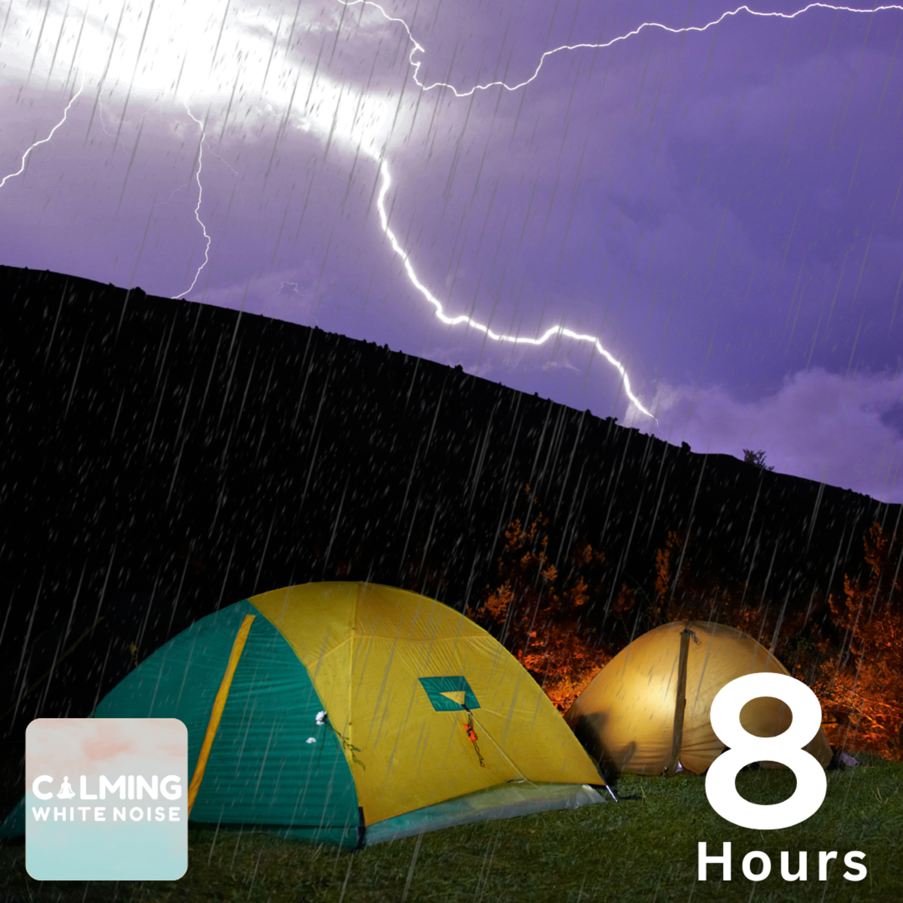 ⛈️ Thunderstorm in a Tent for Sleep (8 Hours) | Rain and Thunder Sounds