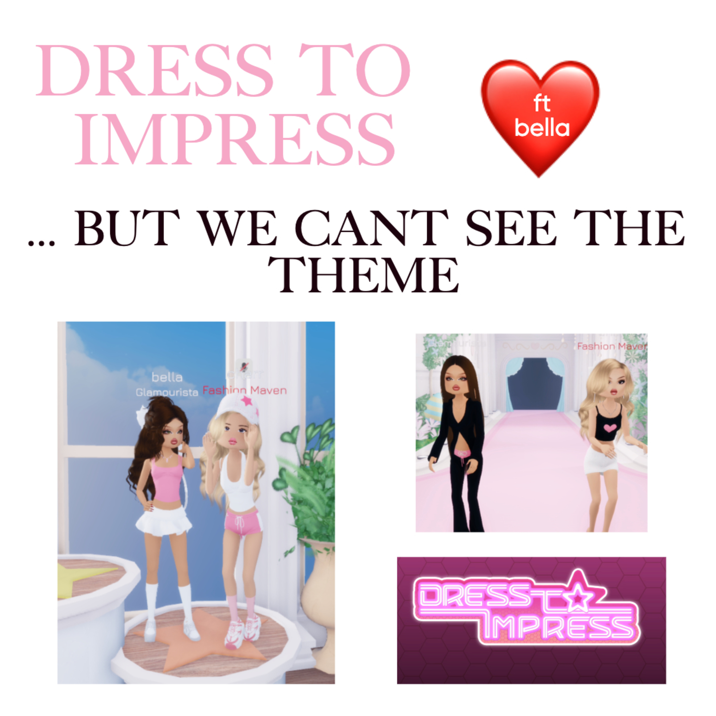 dress to impress but we can't see the theme || ft bella! || 🎀👚🤍