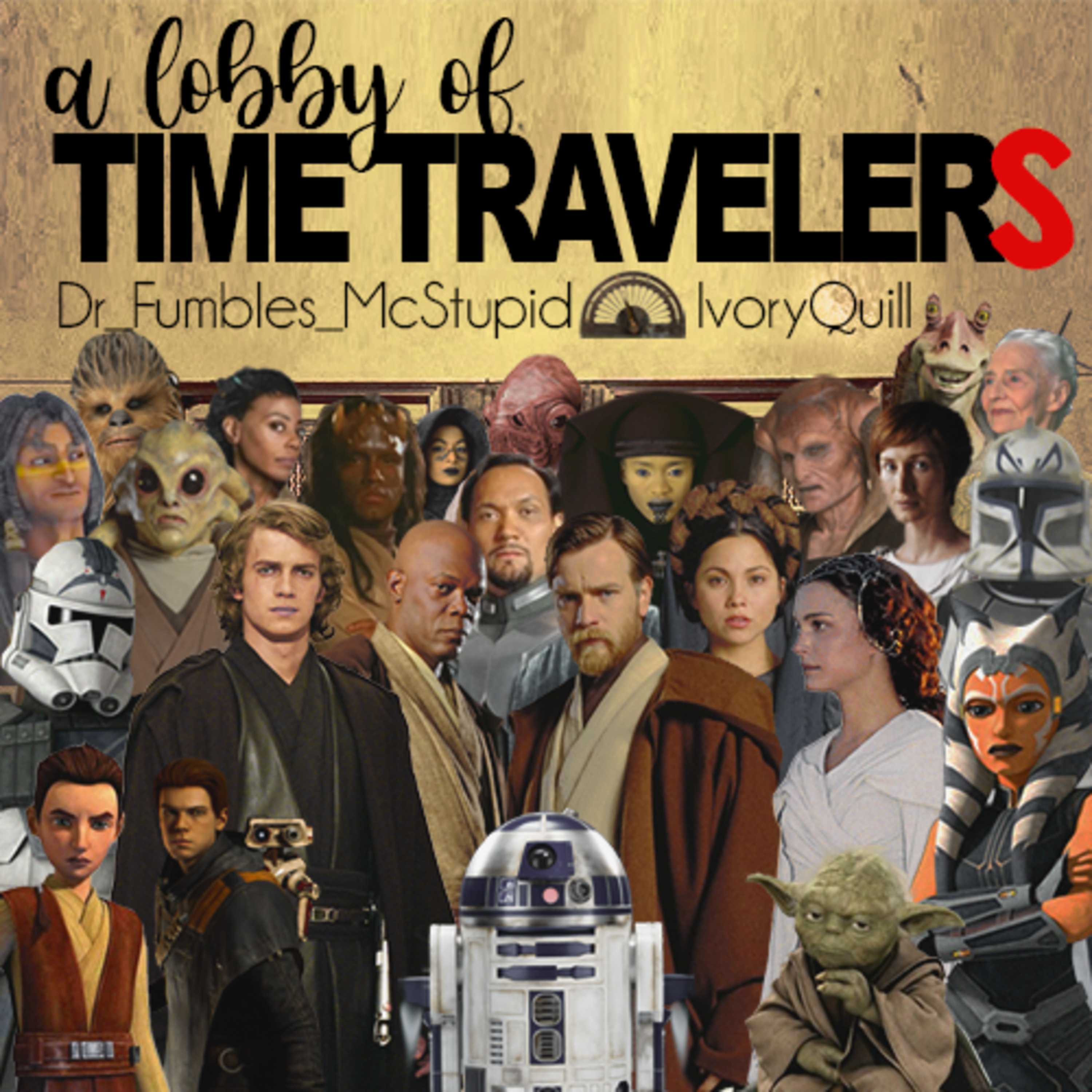 Star Wars- A lobby of time Travelers episode artwork