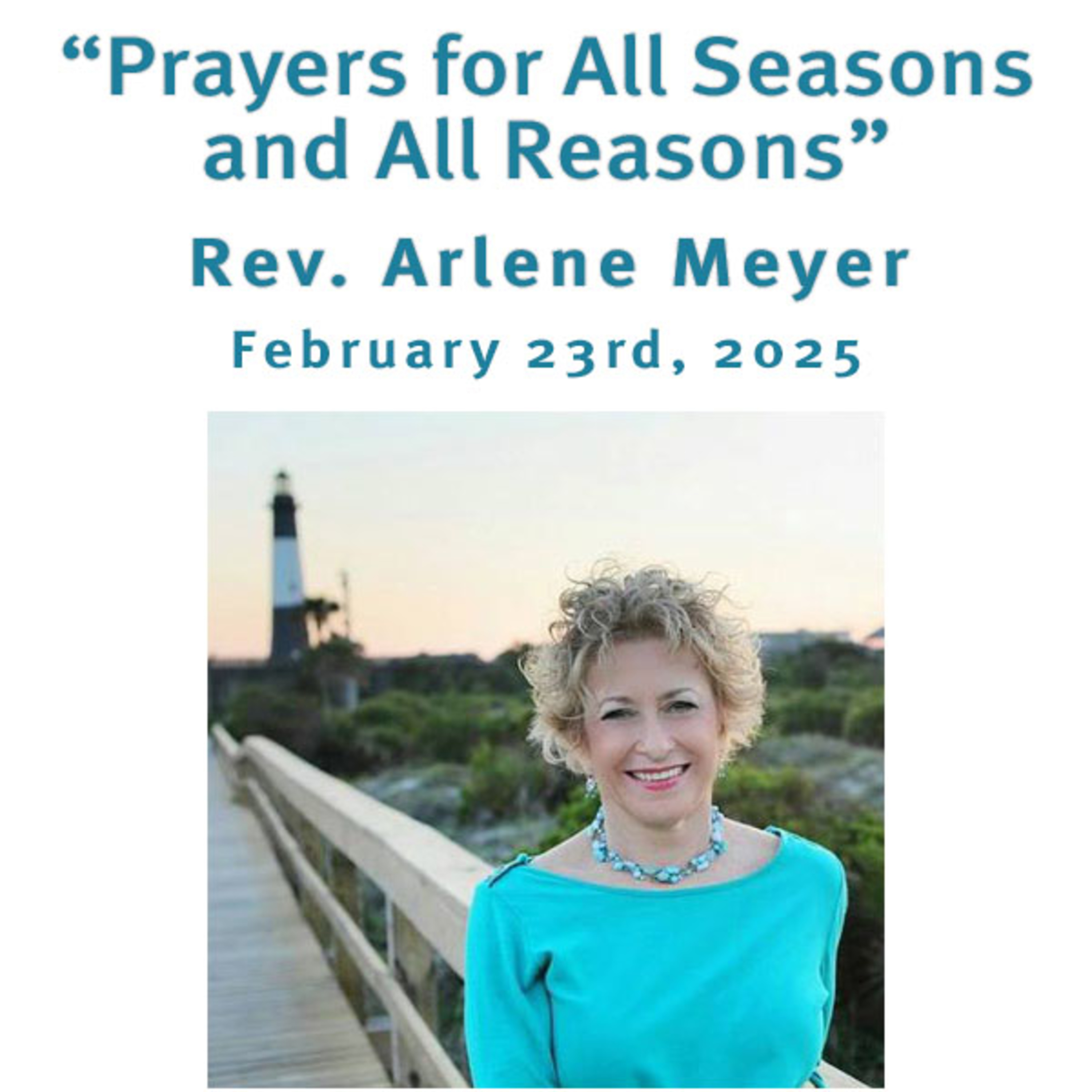 "Prayers for All Seasons and All Reasons" Rev. Arlene Meyer @ Unity Center of Norwalk CT (2/23/25) The Serenity Prayer  episode artwork