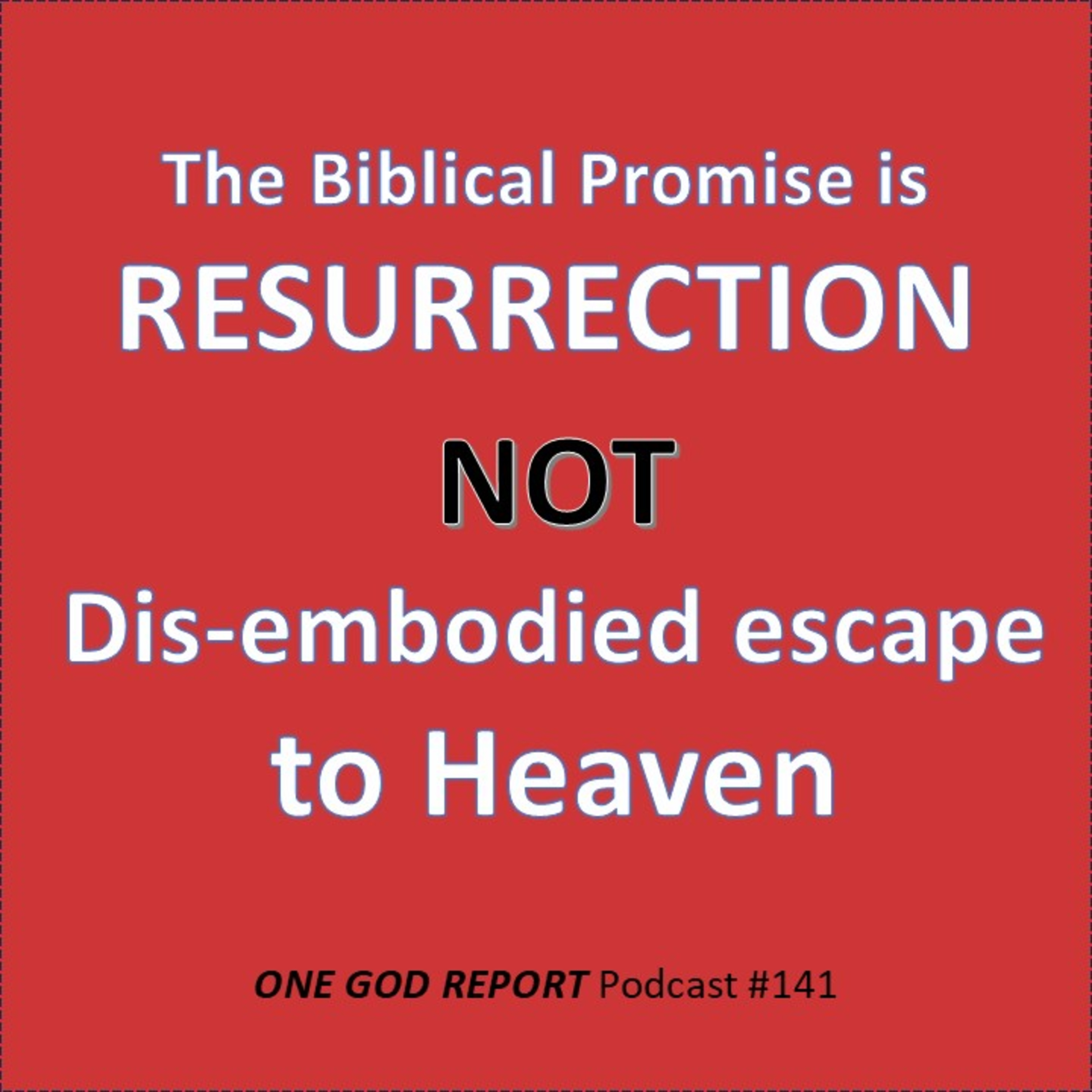 141) The Biblical Promise is Resurrection, NOT Dis-embodied Escape to Heaven episode artwork