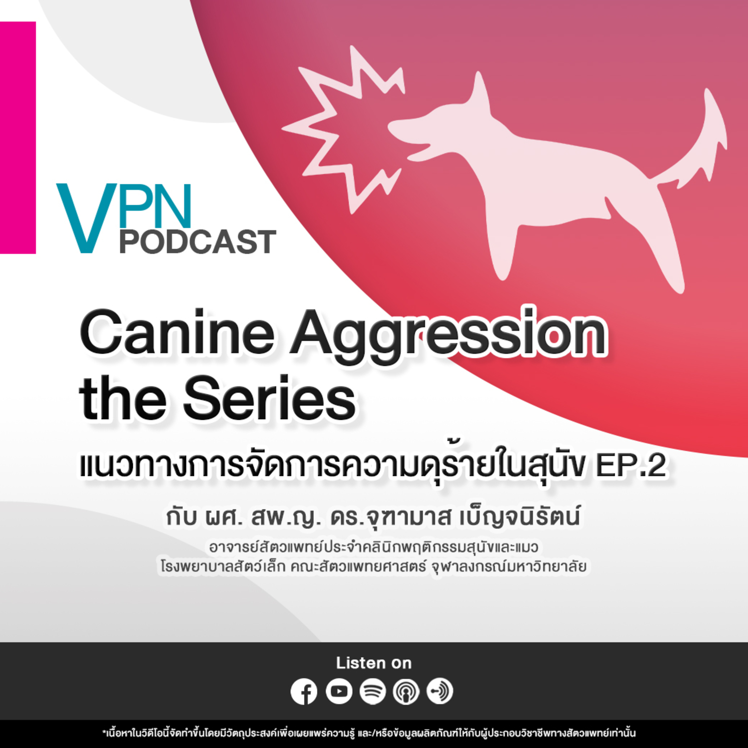 VPN Podcast EP.72 : แนวทางการจัดการความดุร้ายในสุนัข EP. 2