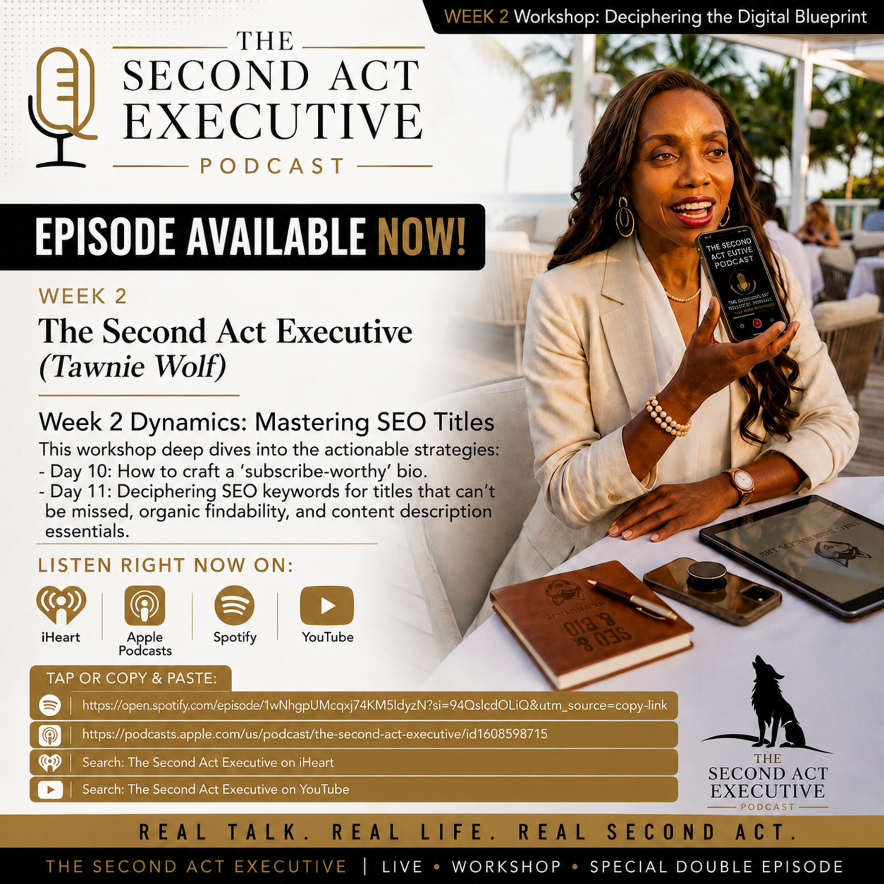 Crafting Your Message, SEO Title Mastery & Navigating Transitions (Week 2: Days 10 & 11) episode artwork