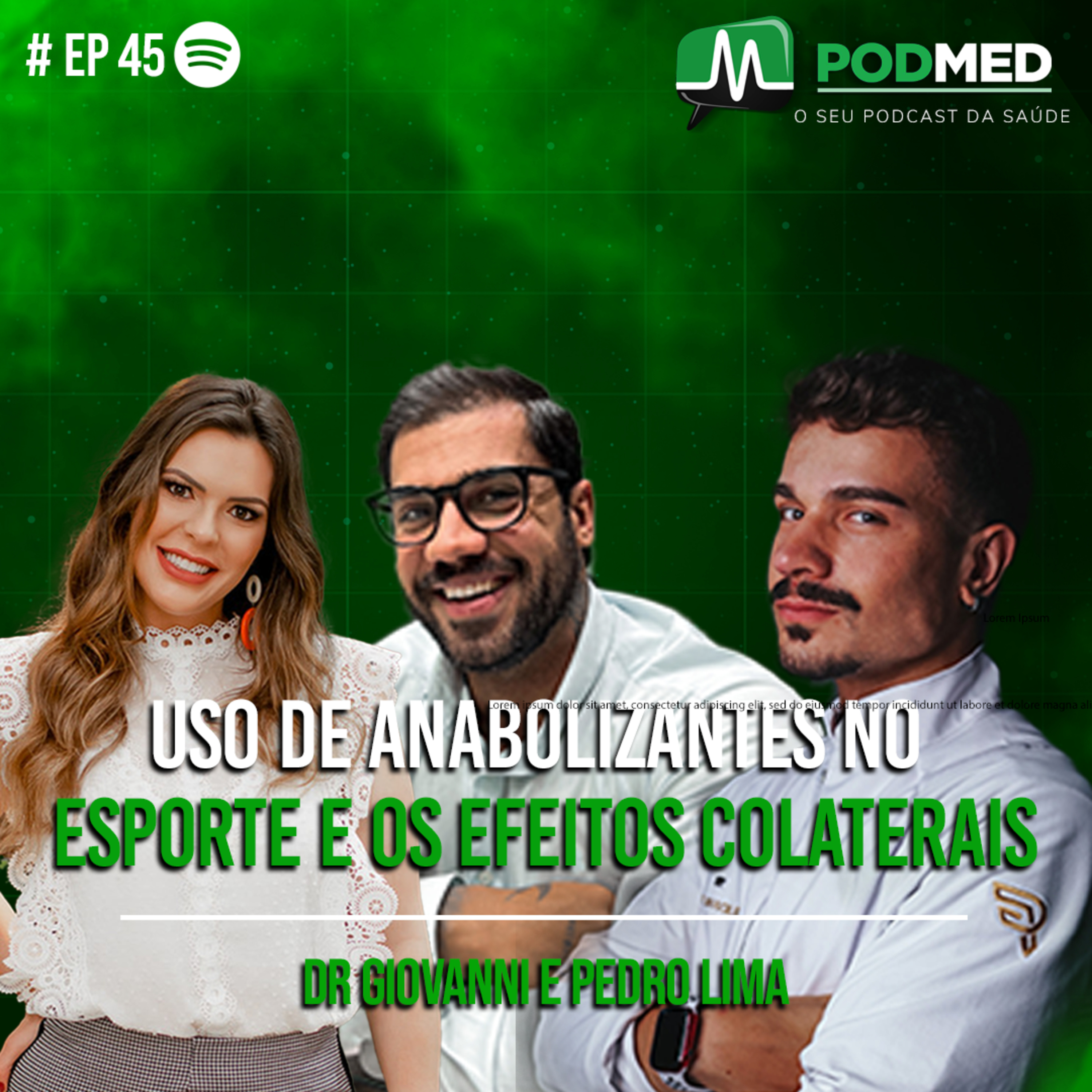 Uso de Anabolizantes no Esporte e os Efeitos Colaterais( Dr Giovanni e Pedro Lima ) Podmed #45 episode artwork