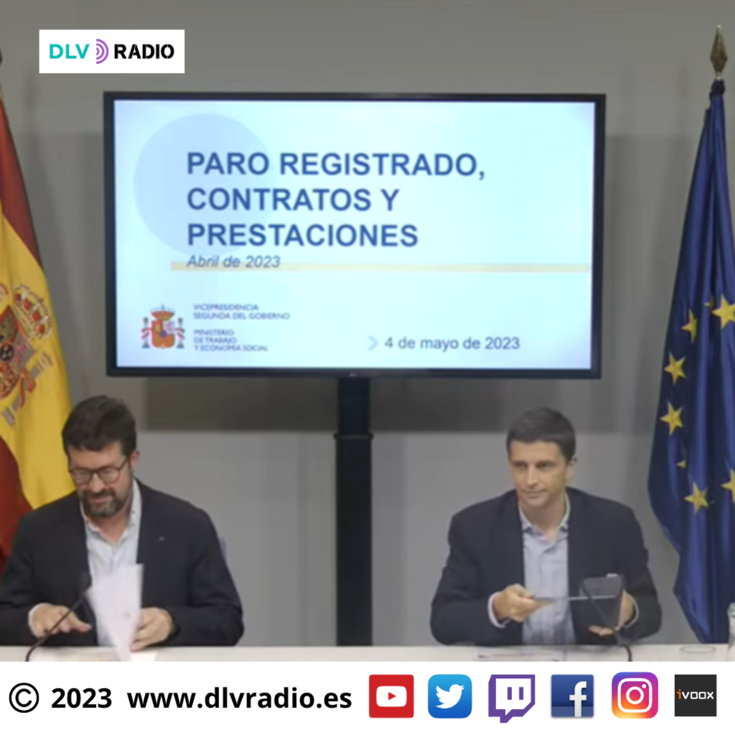 Datos de paro y afiliación a la Seguridad Social mes de abril 2023