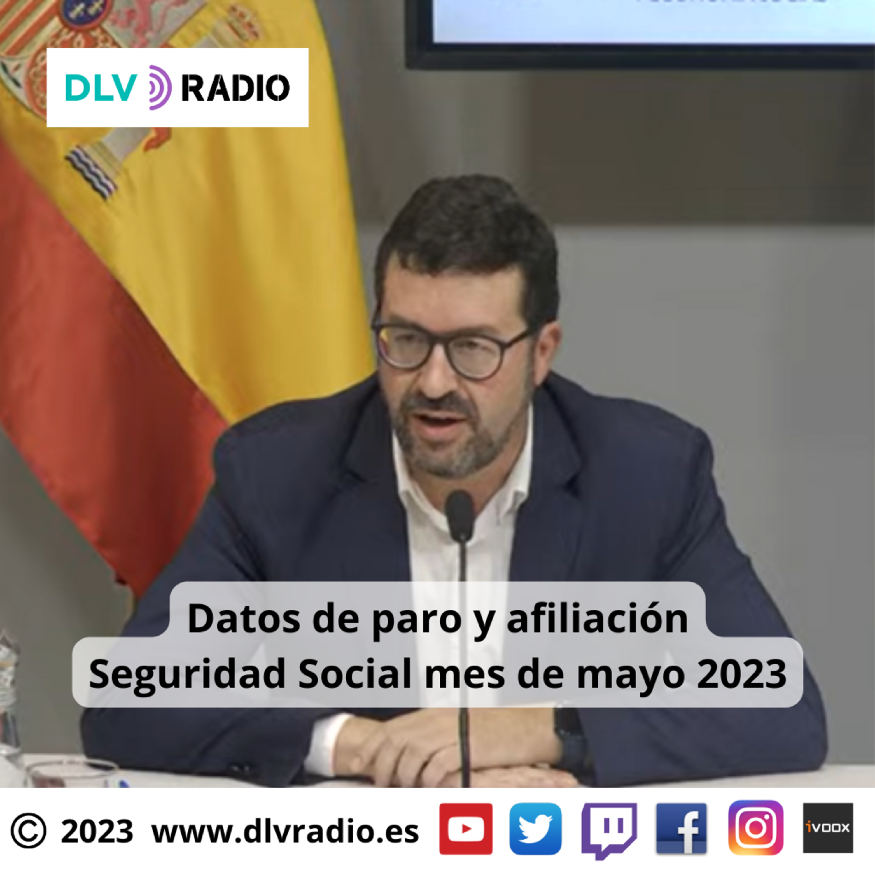 Datos de paro y afiliación Seguridad Social mes de mayo 2023