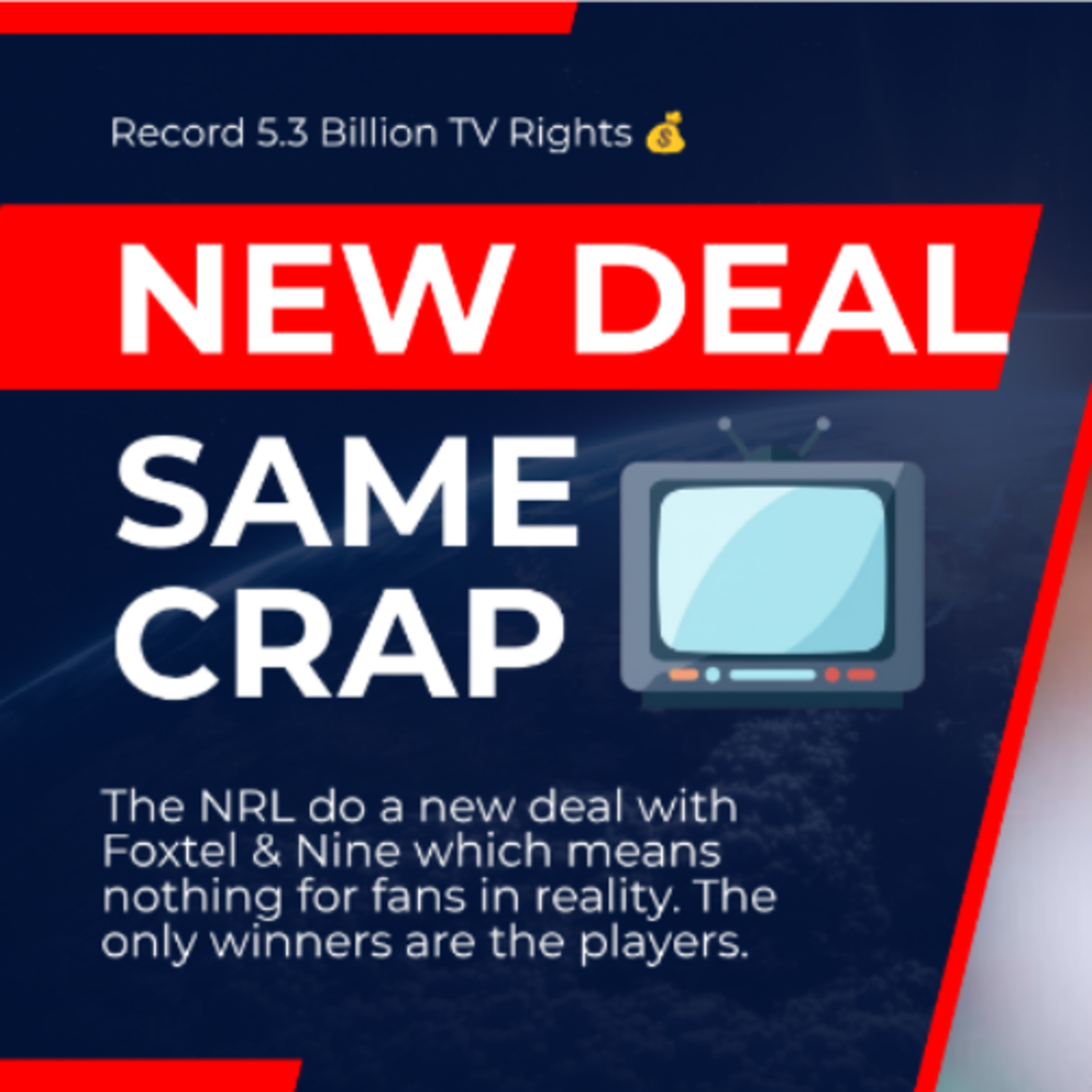 Mega NRL TV Rights Deal Means Duck Egg for FANS! episode artwork