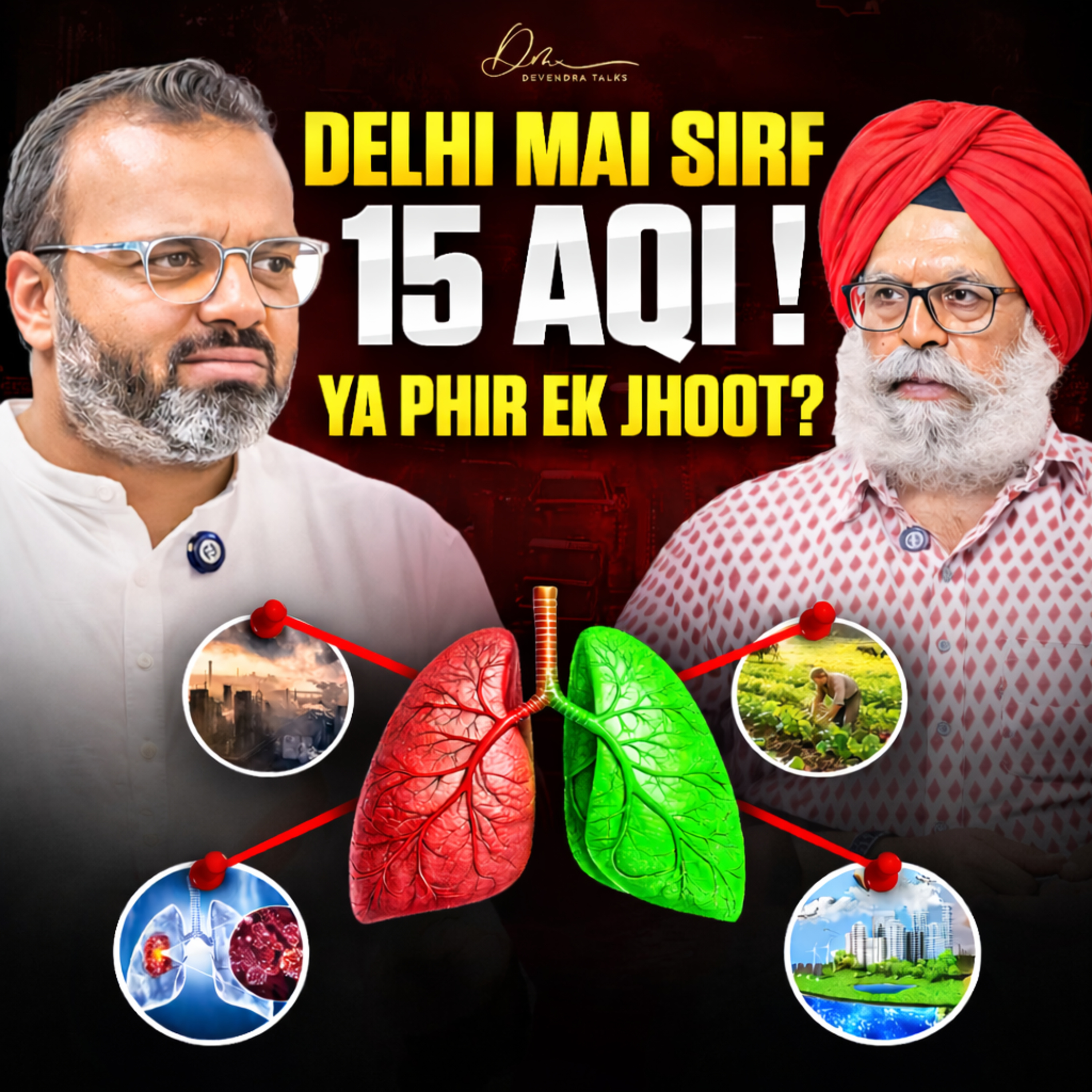 Delhi Mai Sirf 15 AQI? Sach Ya Jhoot! | Devendra Mohan | Peter Singh & Neeno Kaur | Delhi AQI 400  episode artwork