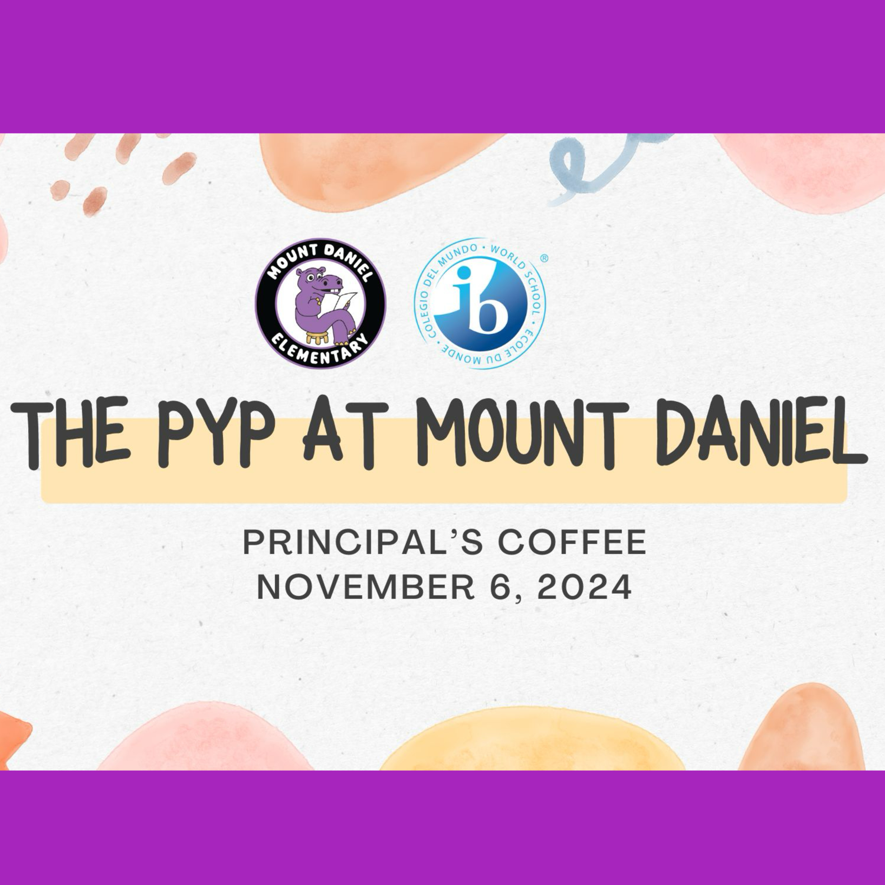 Mount Daniel Principal's Coffee - November 6, 2024 episode artwork