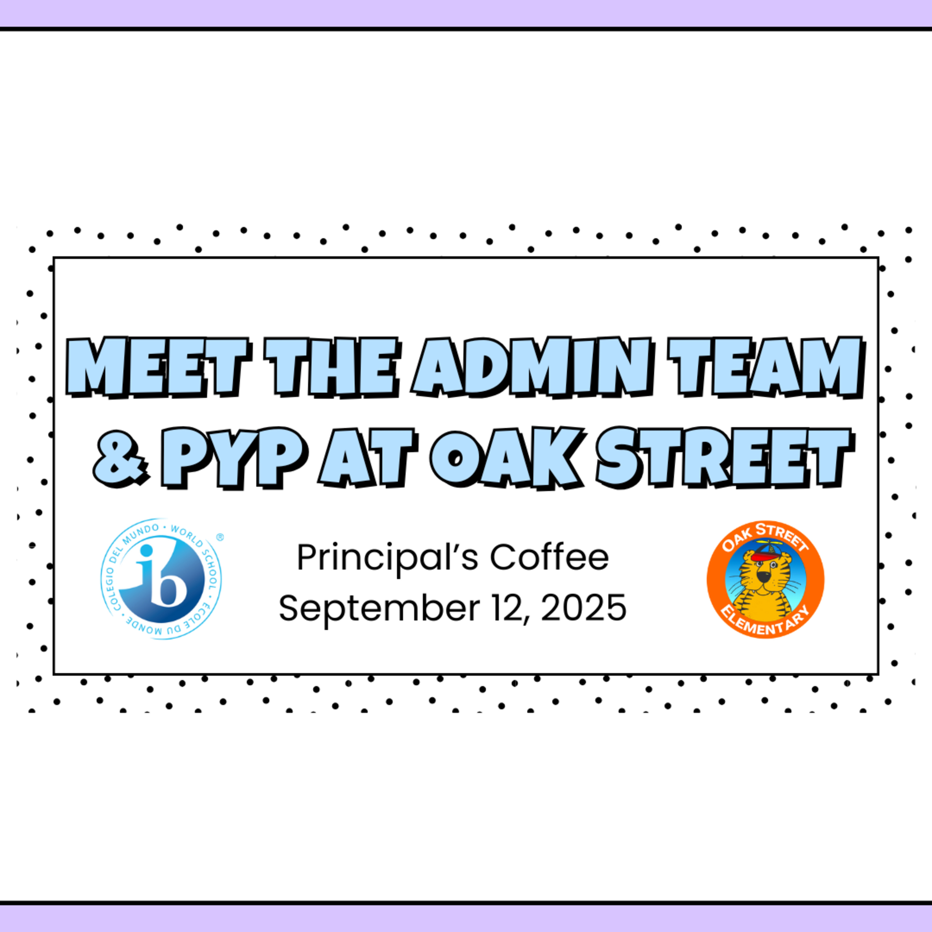 Oak Street Elementary Principal's Coffee - September 2025 episode artwork