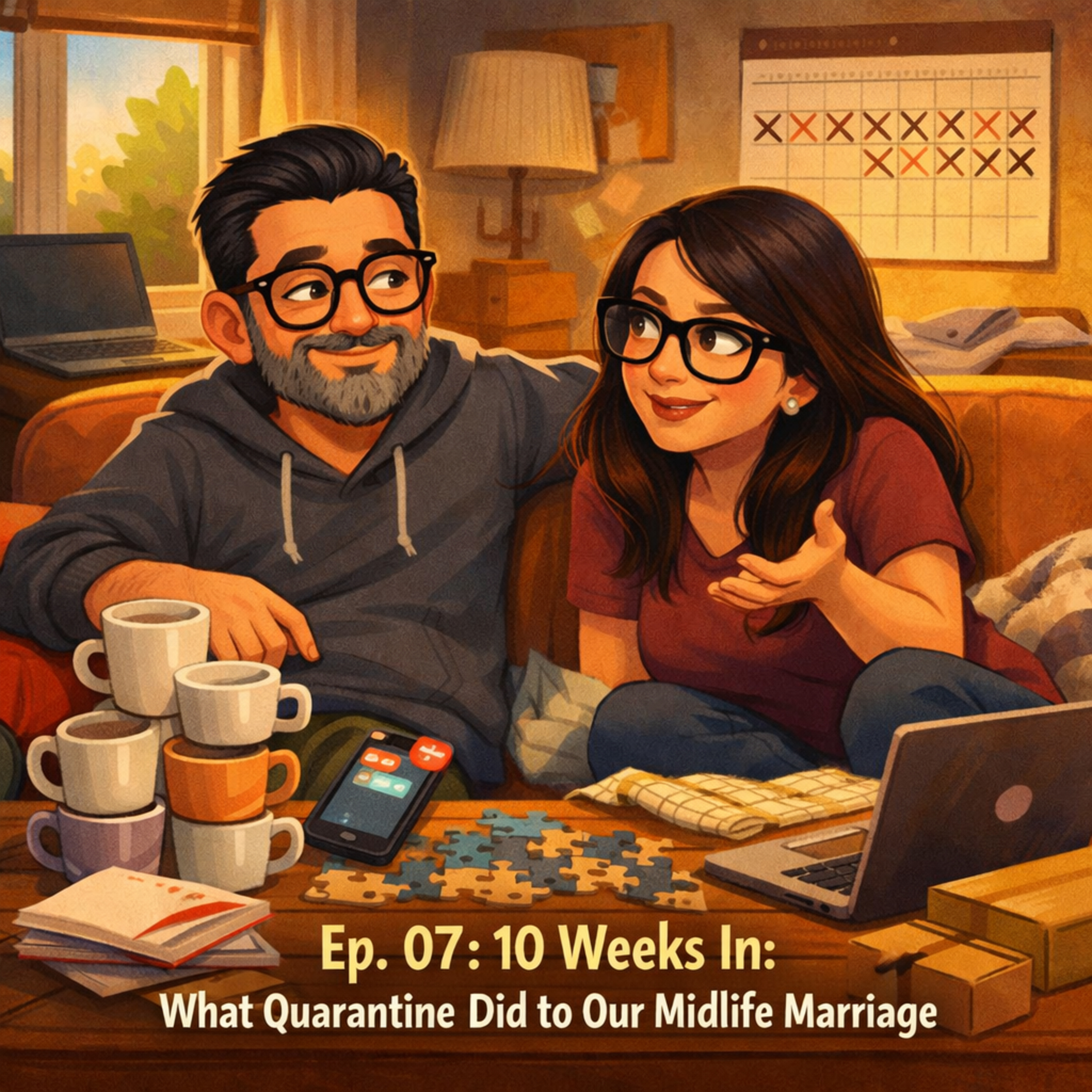 Ep. 07: 10 Weeks In: What Quarantine Did to Our Midlife Marriage