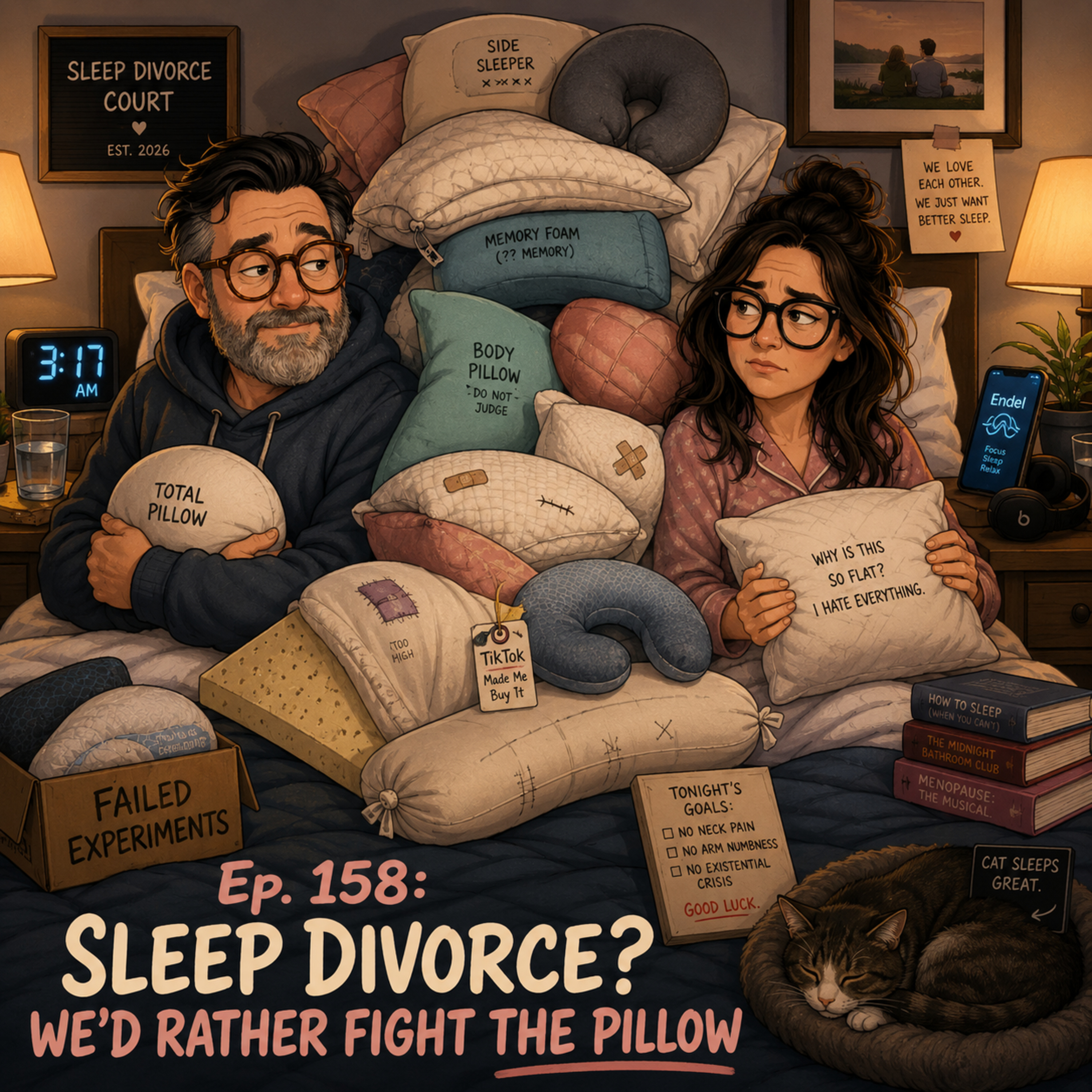 Ep. 158: Sleep Divorce? We'd Rather Fight the Pillow | Midlife Marriage, Sleep & Relationships
