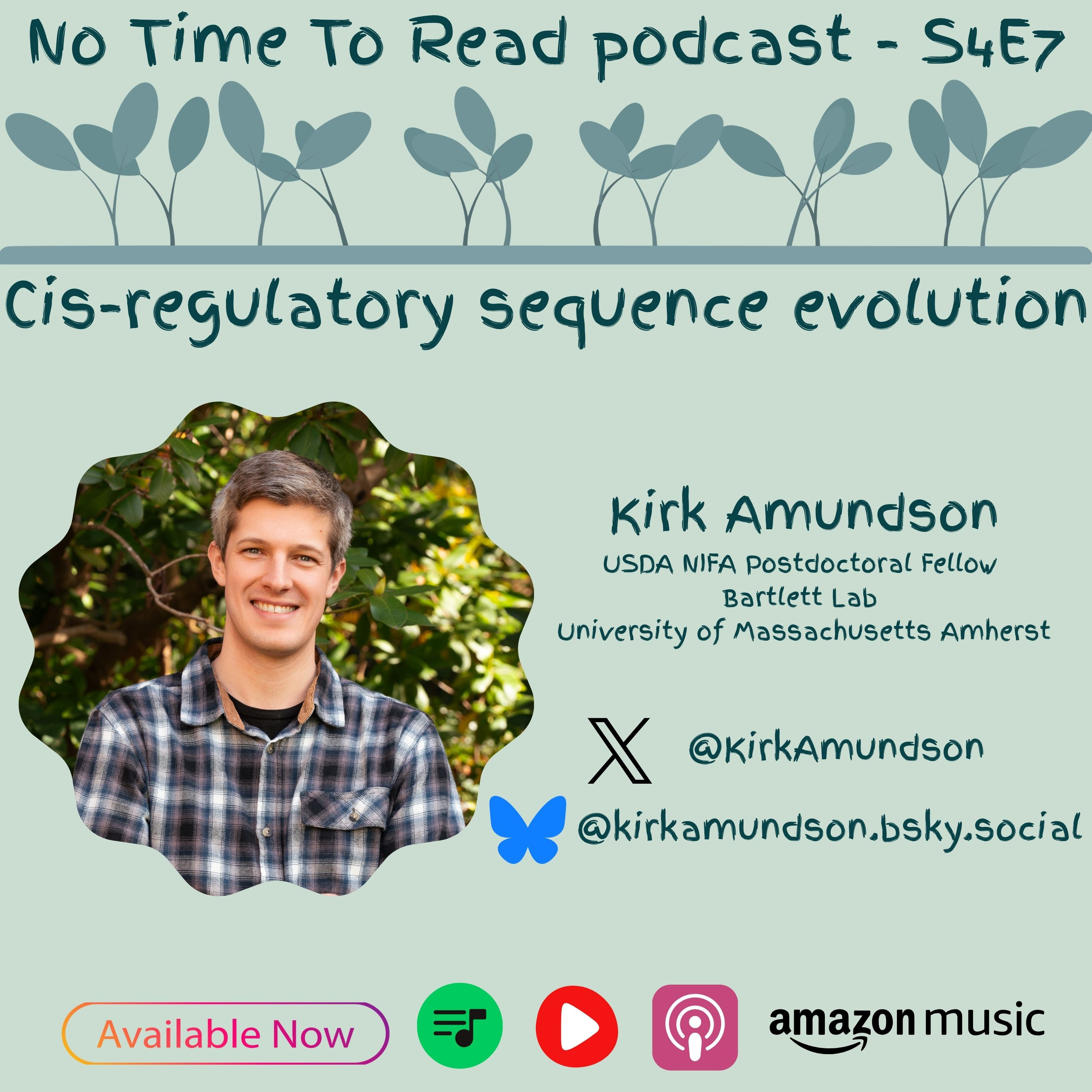 S4E7 | Kirk Amundson | Cis-regulatory sequence evolution episode artwork