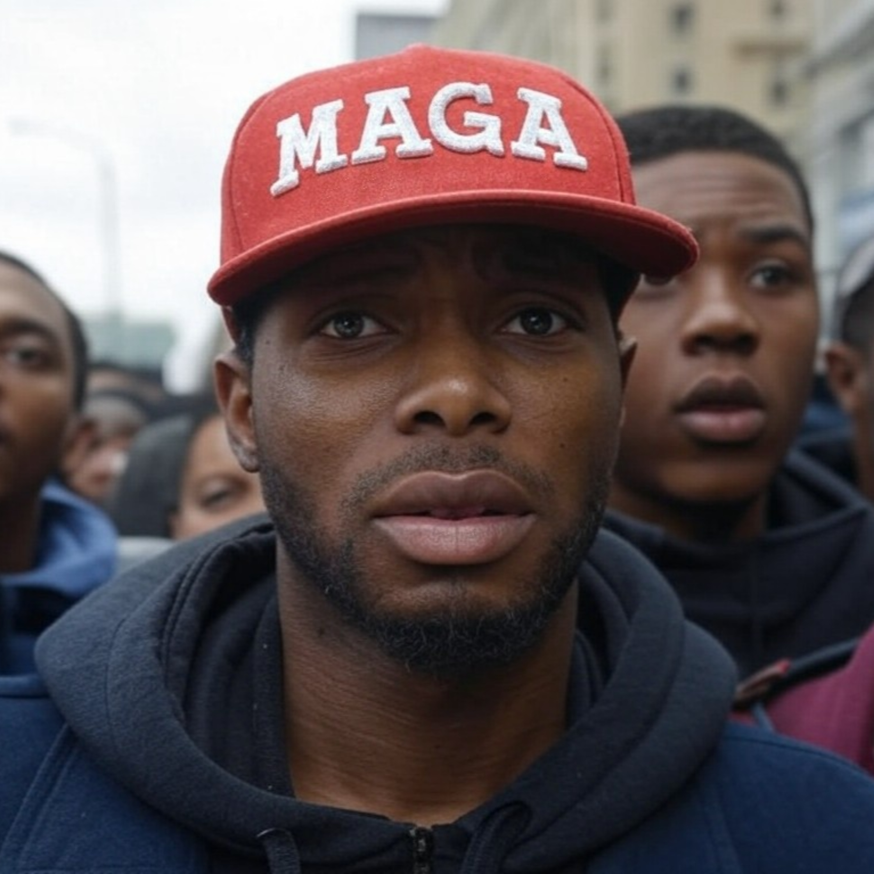 MAGA Hat Black Man Attacked by Liberal Democrat Mobs
