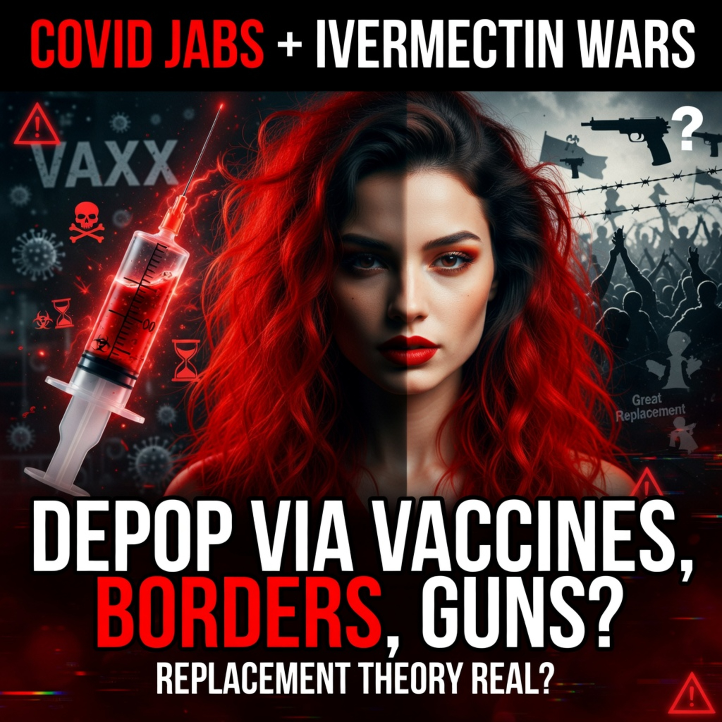 COVID Jabs + Ivermectin Wars: Depop via Vaccines, Borders, Guns—Replacement Theory Real? episode artwork