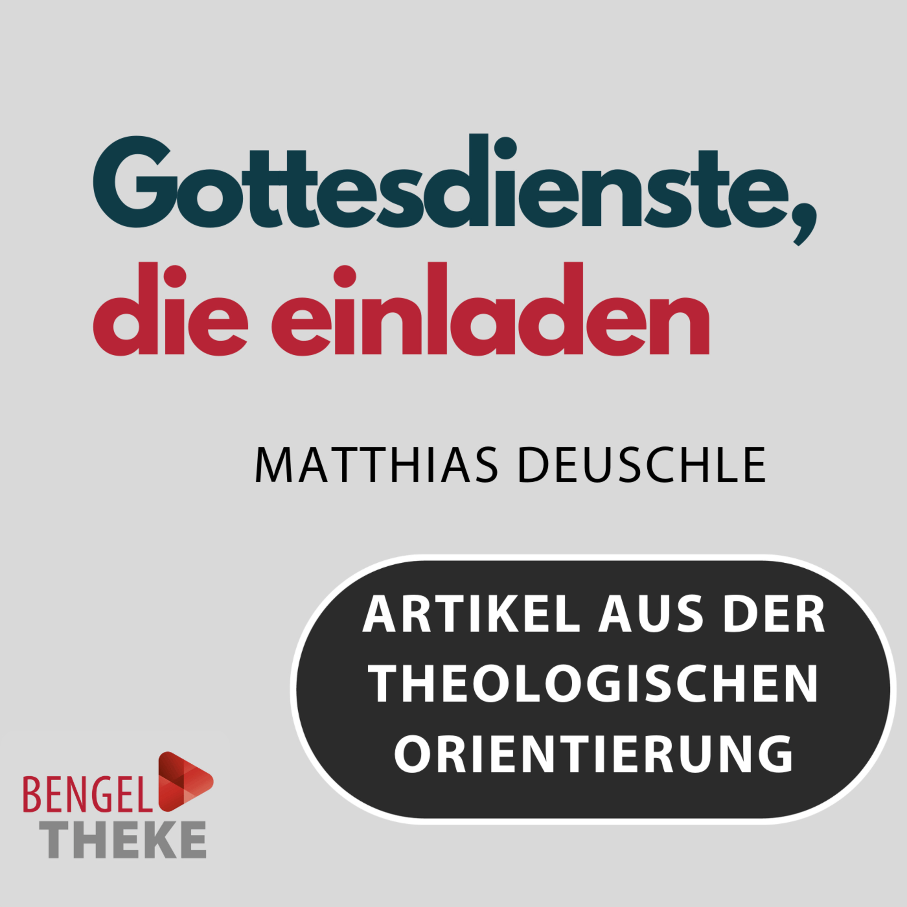 Gottesdienste, die einladen - Und warum sie nicht (nur) Sache der Gemeindeleitung sind episode artwork