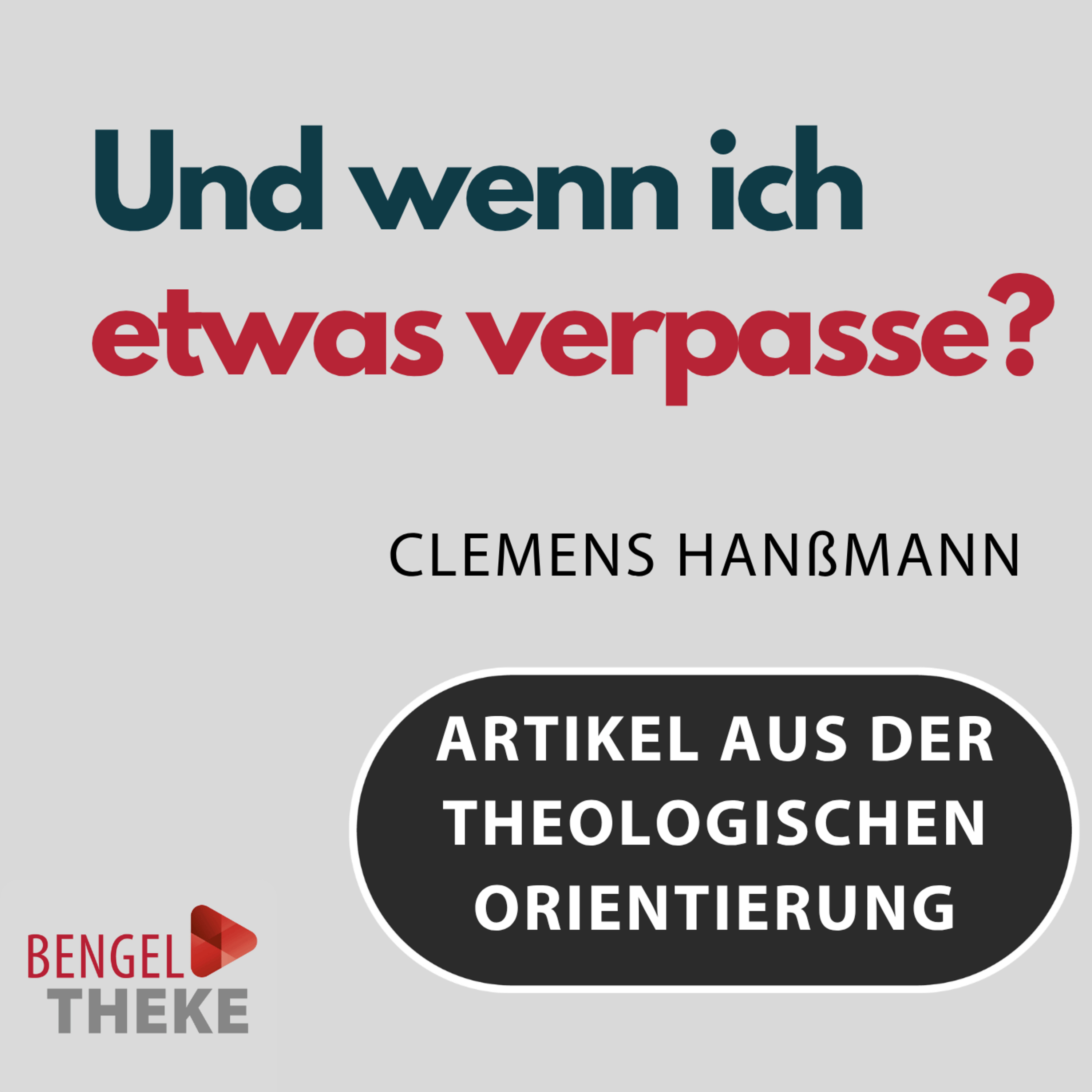 Und wenn ich etwas verpasse? - Geduld in einer Welt der unbegrenzten Möglichkeiten episode artwork