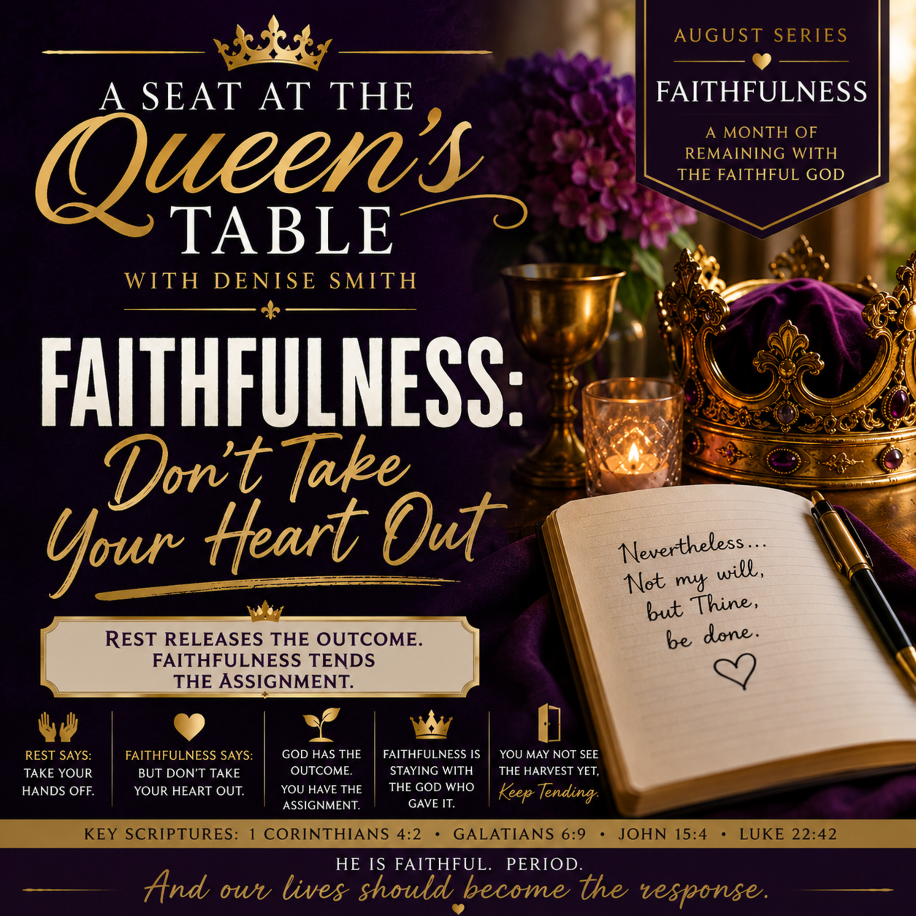 FAITHFULNESS: Don’t Take Your Heart Out