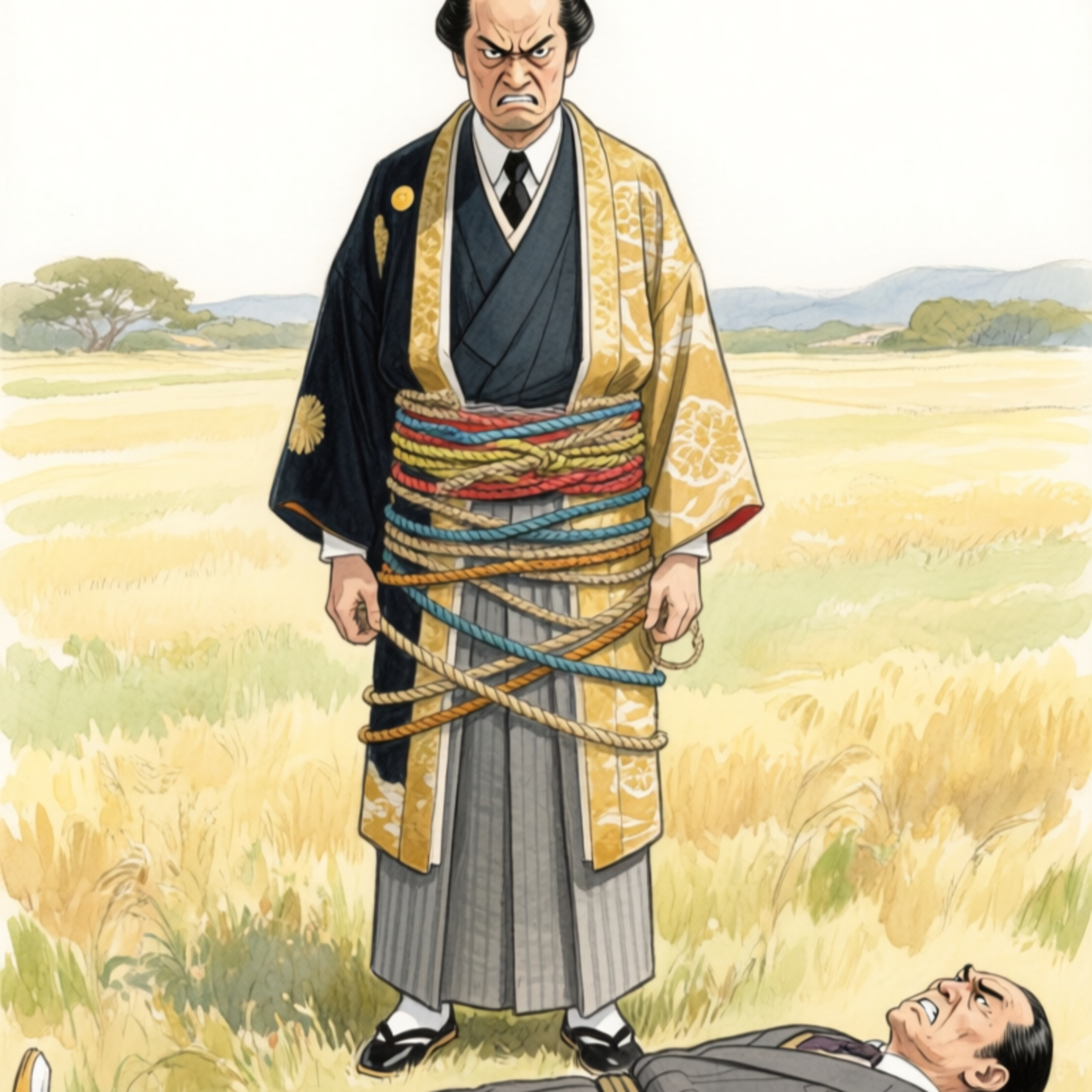 Prepih na Japonskem, kopalna kapa in razcufana vrv, zataknjena pravljica episode artwork