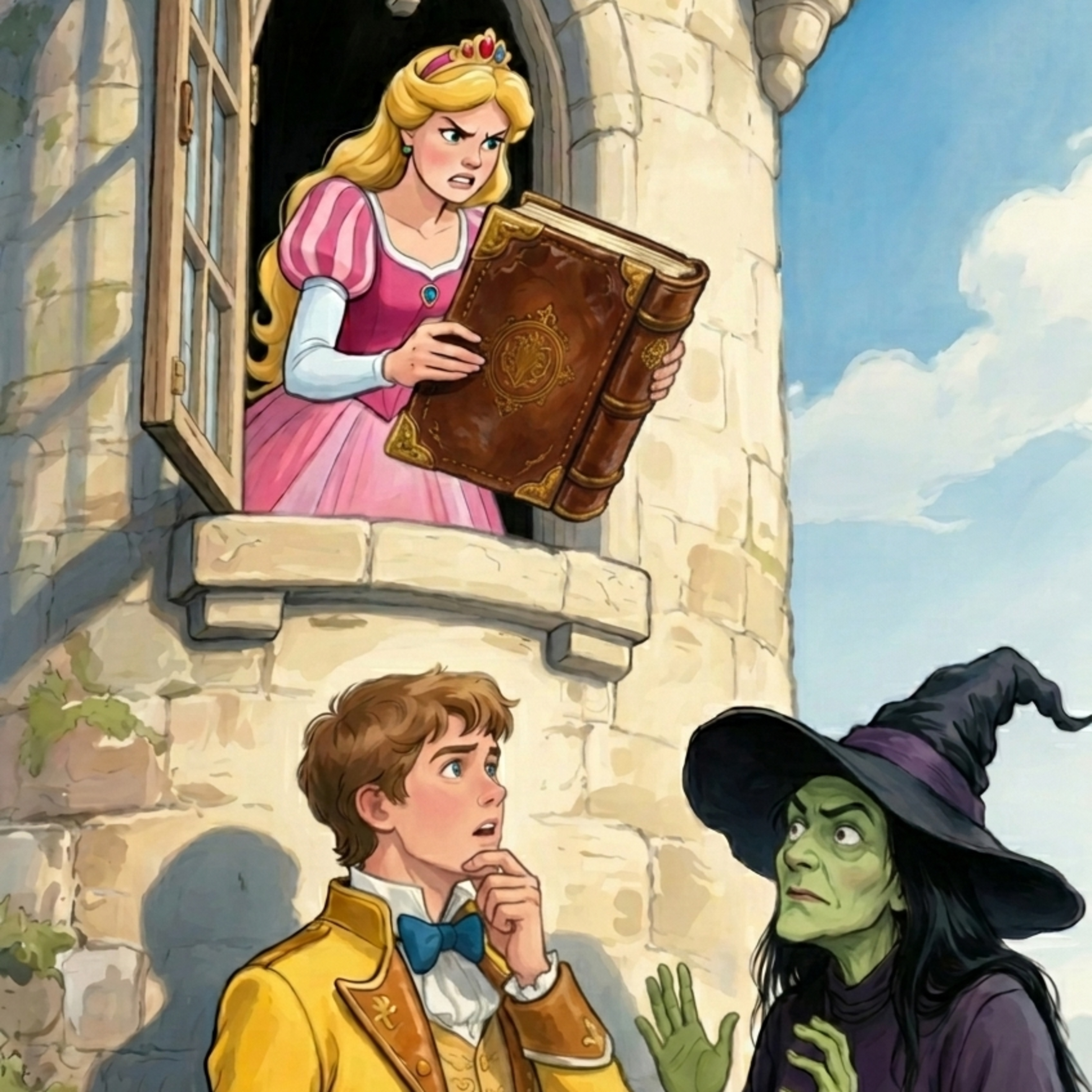 Navodila za uporabo princev in kanarčkov, zataknjena pravljica episode artwork