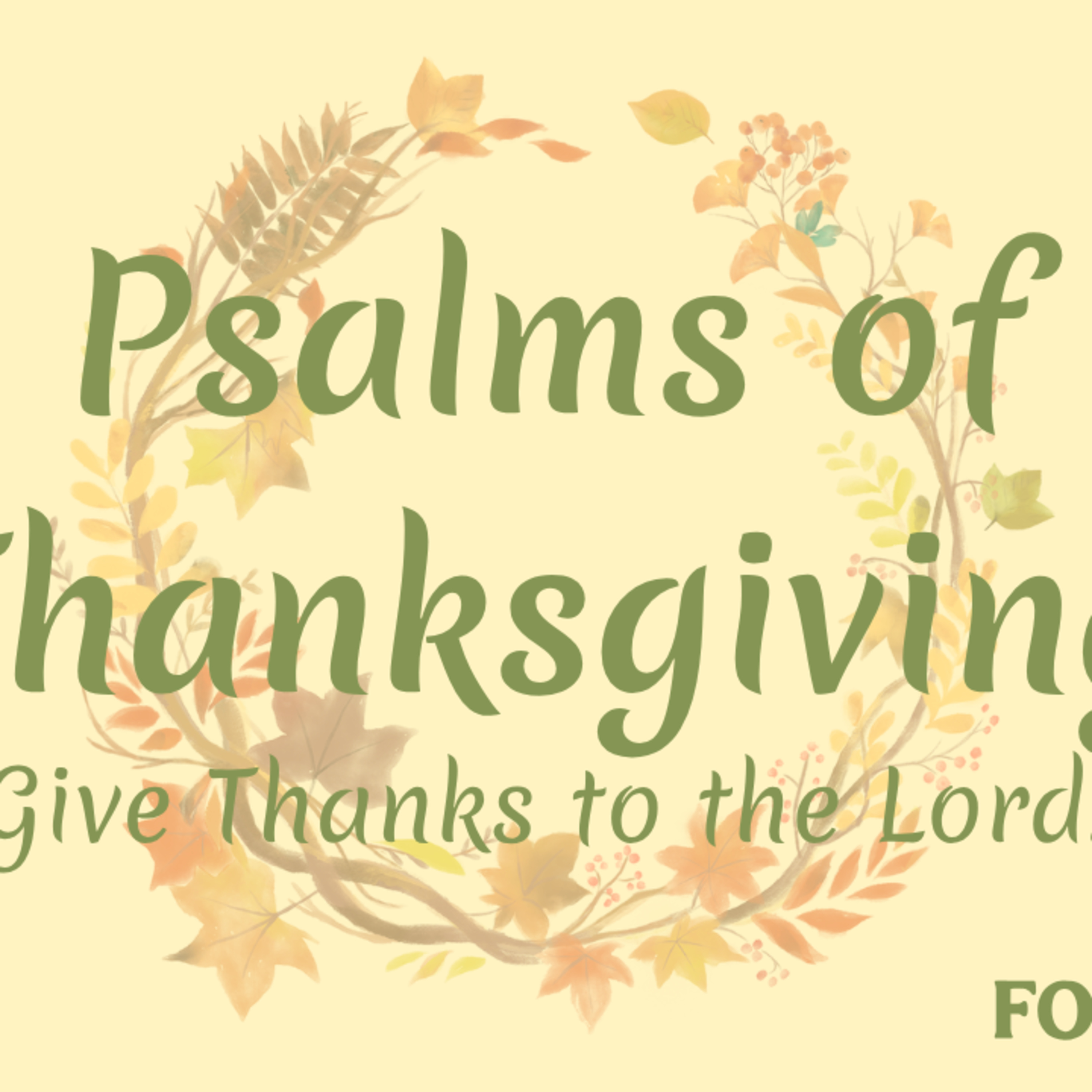 Let the Redeemed Give Thanks - Psalm 107 episode artwork